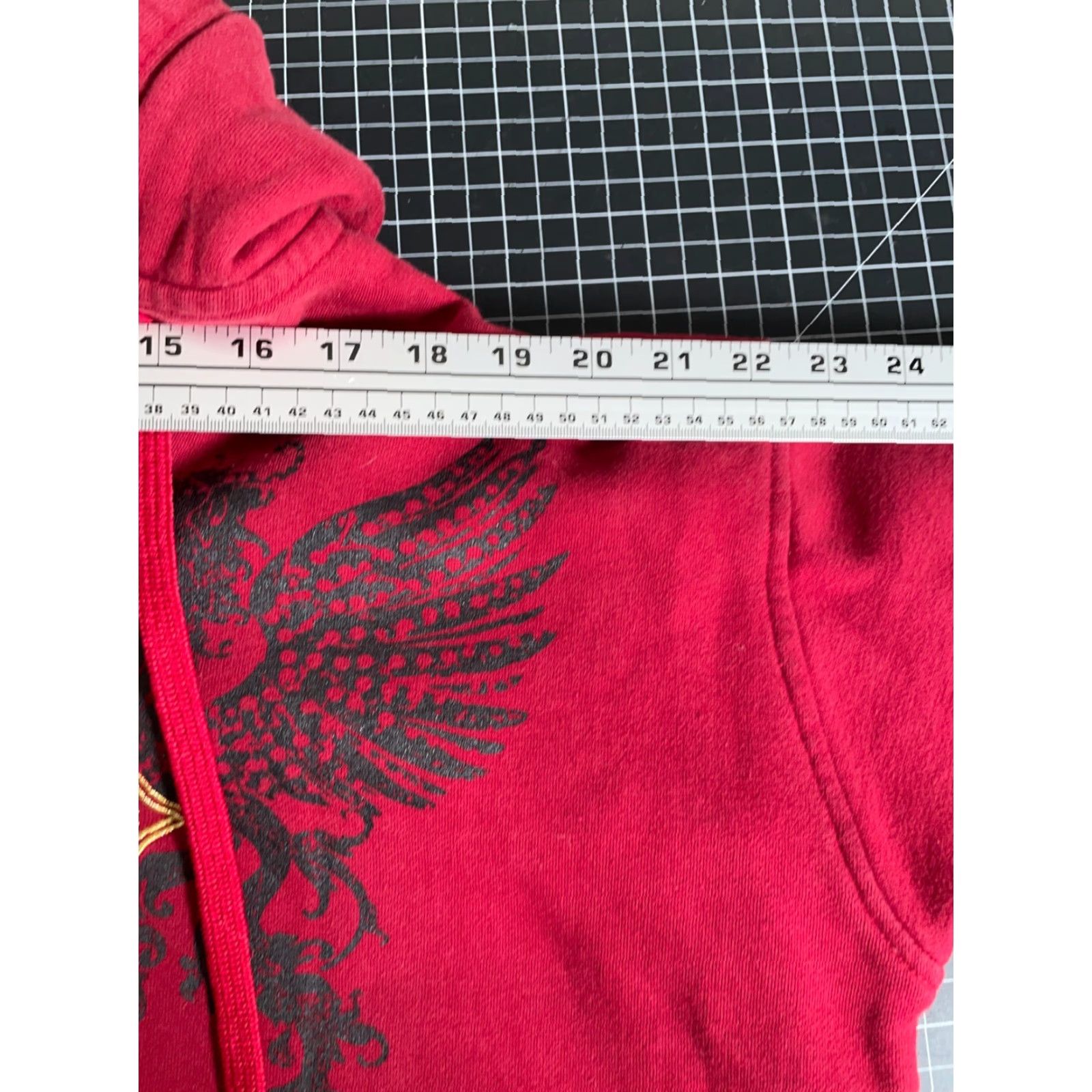 Avirex Avirex Hoodie - Zip Up - Red - Heavyweight Sweatshirt - Embroidered Logo - Vintage - 90s Hip Hop - Men L-XL - Full Zip - Geometric Pattern Size US L / EU 52-54 / 3 - 7 Thumbnail