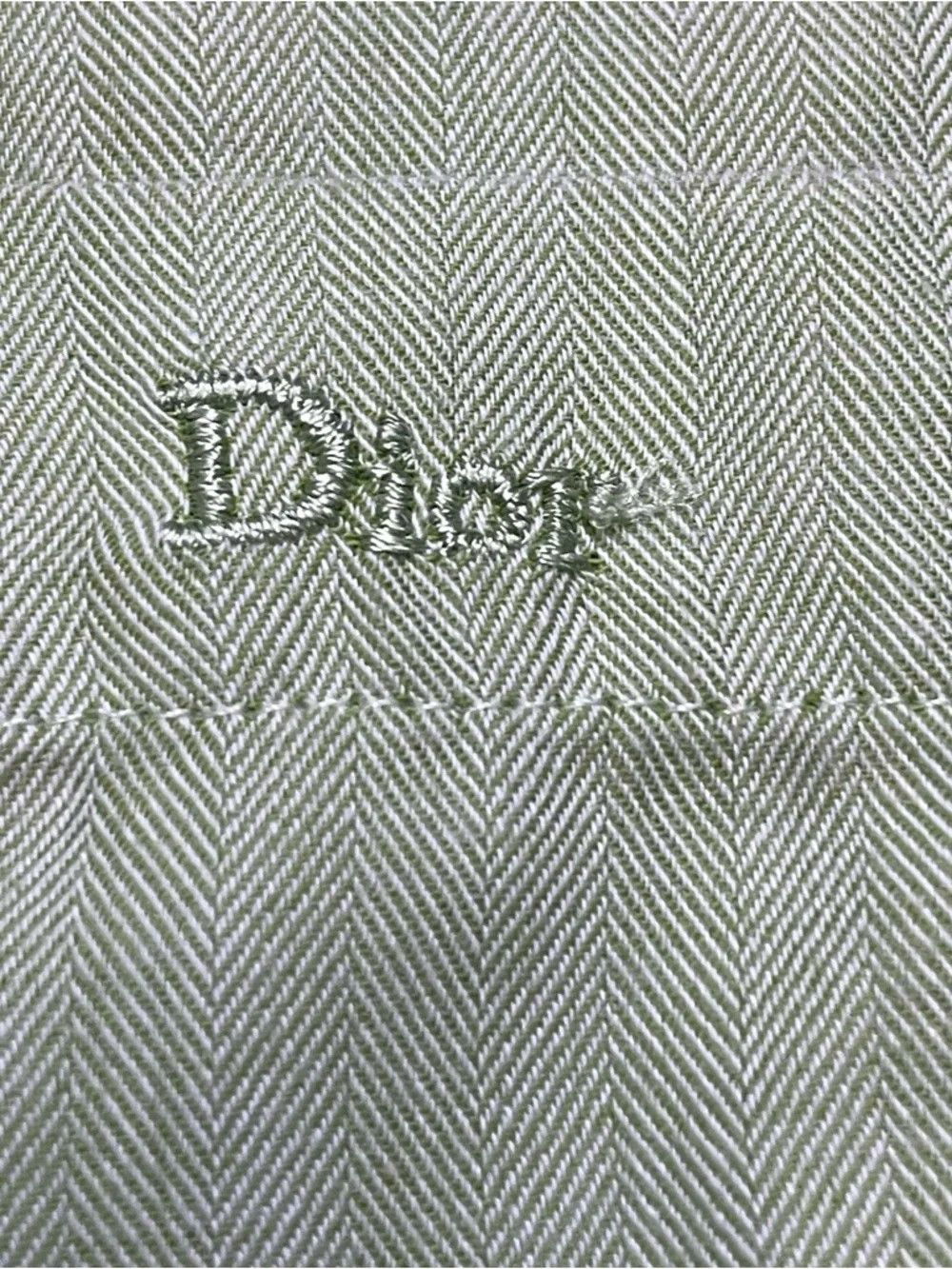Christian Dior Monsieur Vintage Christian Dior Monsieur Green Herringbone Shirt Size XL / US 12-14 / IT 48-50 - 3 Thumbnail