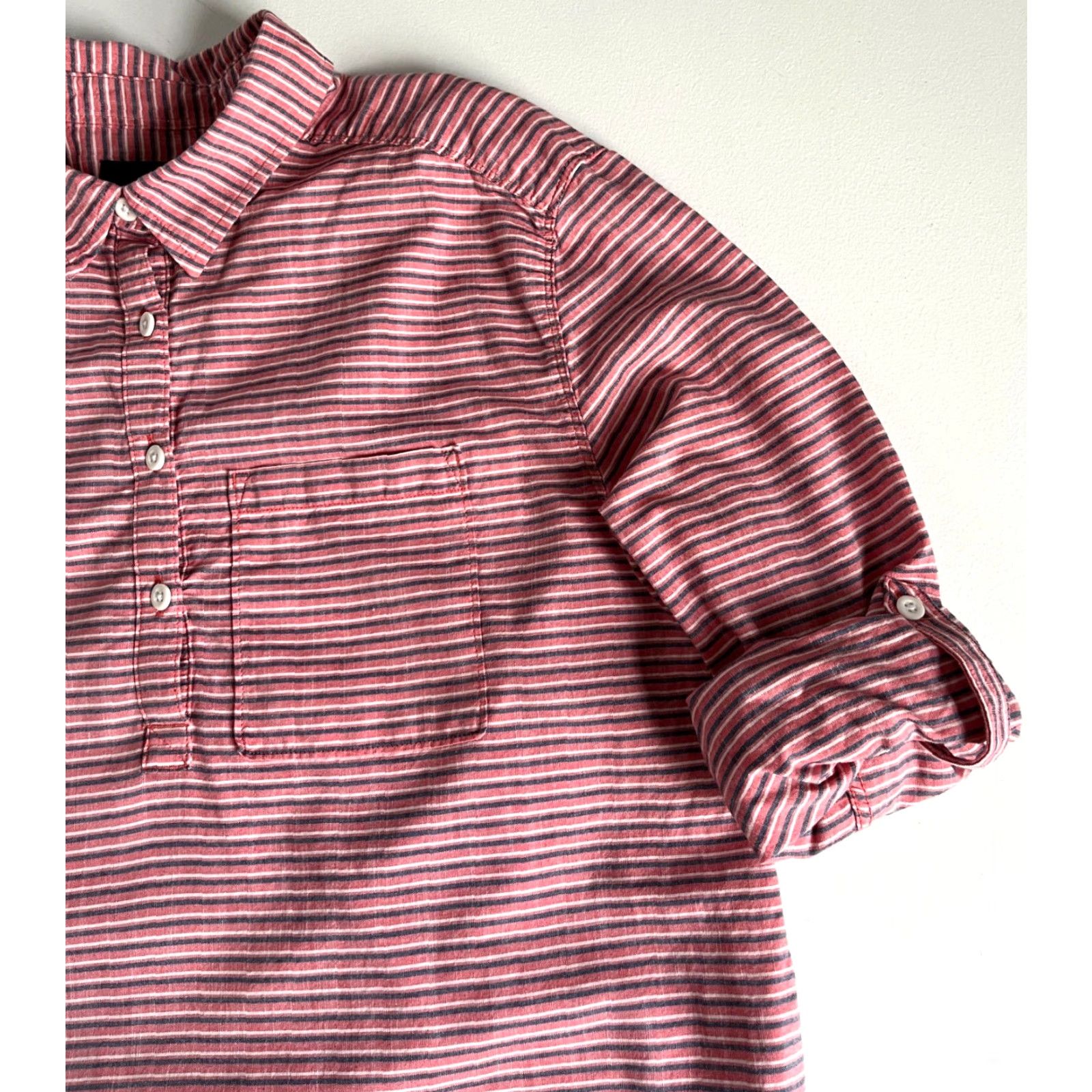 The North Face Nike Shirt Women’s Button-Up Pullover with Roll Tab Sleeves Sz S Multicolor Striped The North Face Size S / US 4 / IT 40 - 6 Thumbnail