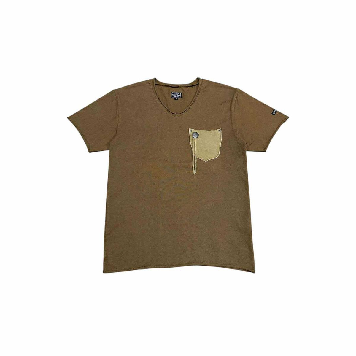 Le Grande Bleu (L.G.B.) 🔥Y2K Vintage Schott NYC Leather Pocket Trim Edge Shirt Size US S / EU 44-46 / 1 - 1 Thumbnail