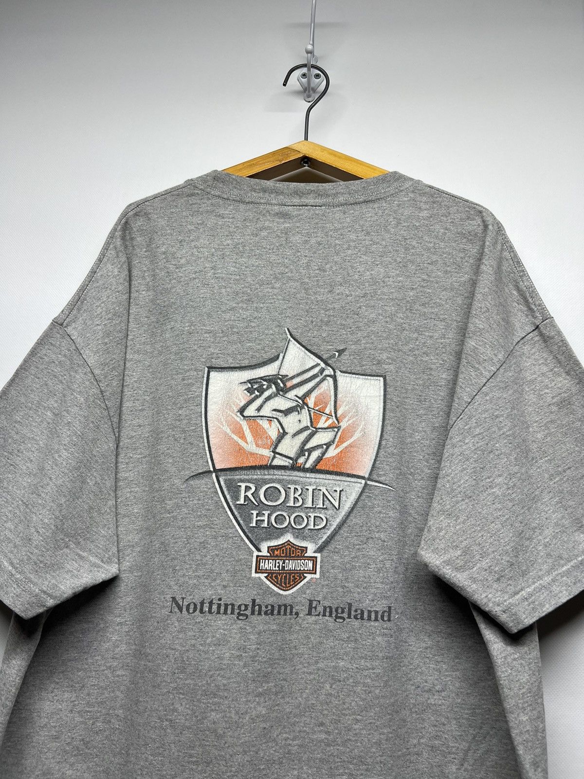 Harley Davidson × Vintage Vintage Y2k Harley Davidson Robin Hood USA Rare T-Shirt 00’s Size US XL / EU 56 / 4 - 1 Thumbnail