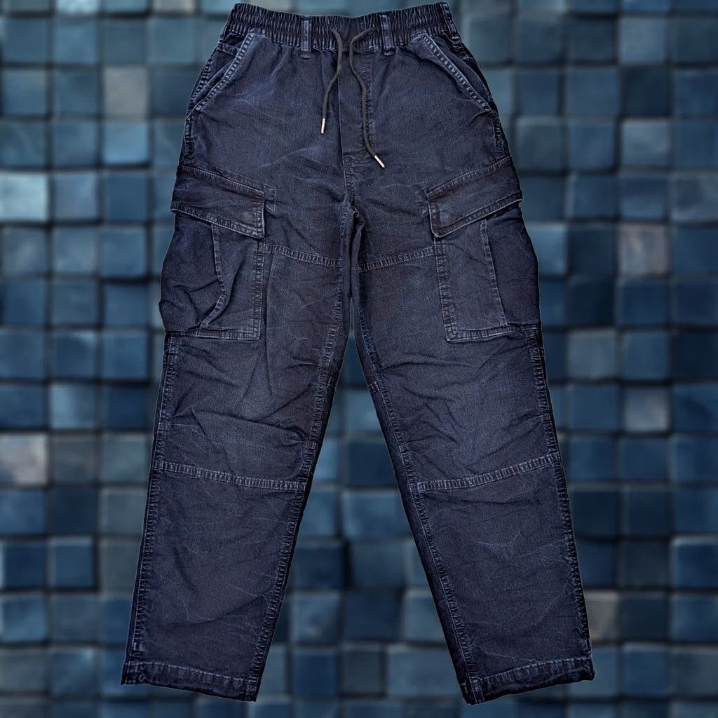 American Eagle Outfitters American Eagle Outfitters Indigo Denim Cargo Tapered Pants Women 2XS Stretch Inseam 26 Regular Rise High Blue Casual Slimming 90s Outdoor Size 24" / US 00 / IT 34 - 1 Thumbnail