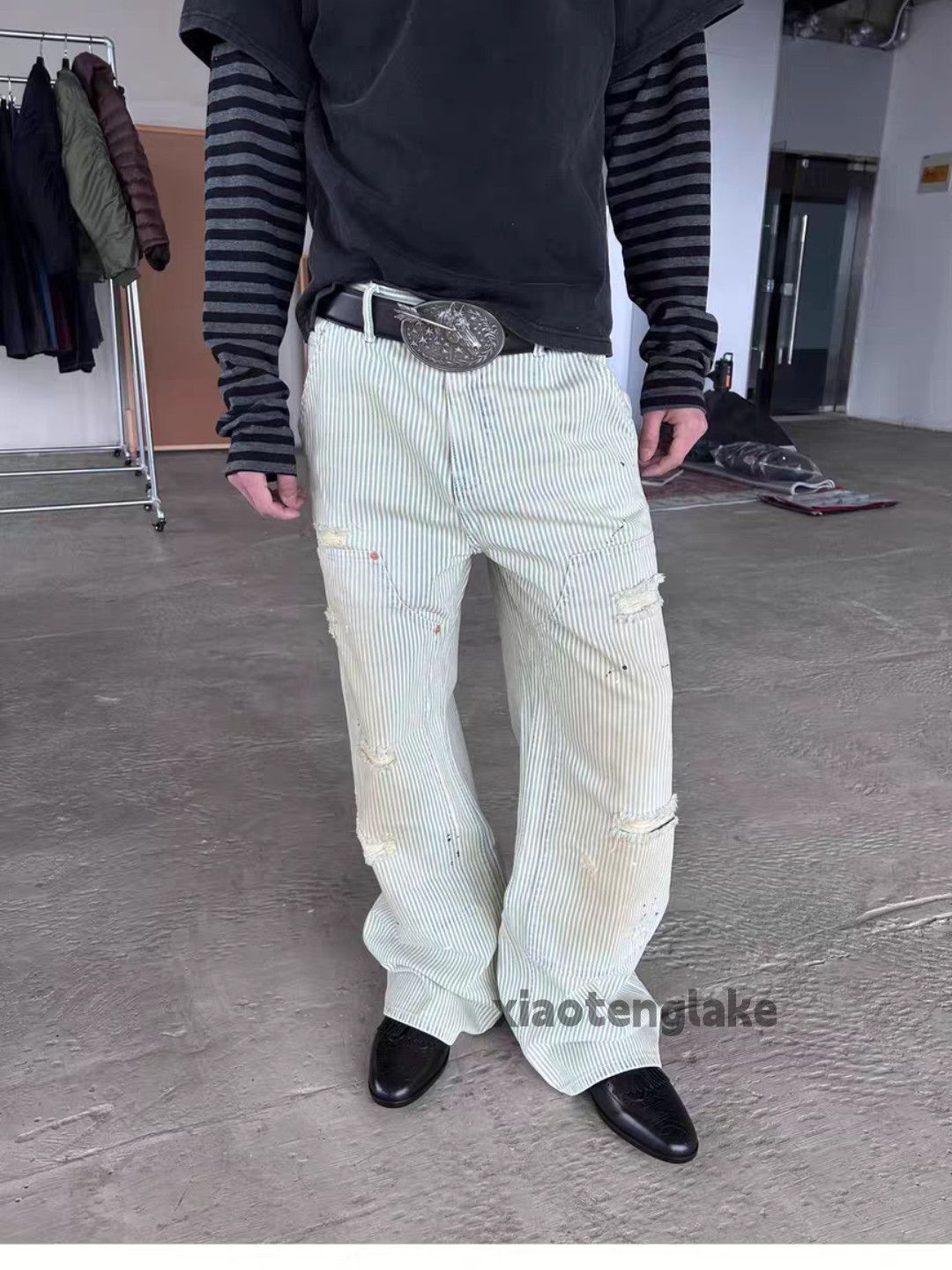 Vintage Ltx vintage loose baggy wide Leg carpenter Stain pants Size US 34 / EU 50 - 6 Thumbnail