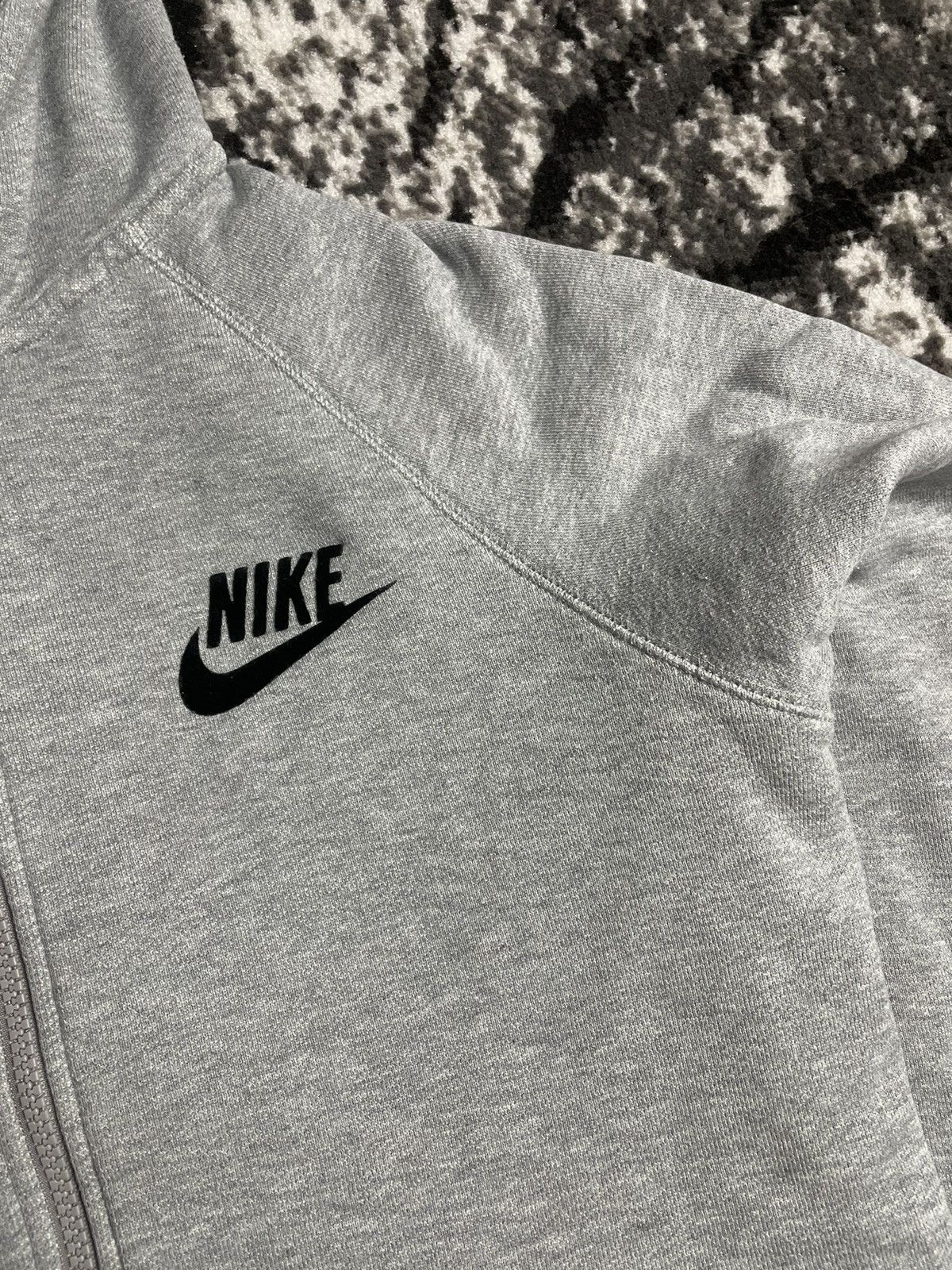 Nike × Vintage Vintage 90’s Nike Full Zip Basic Gray Hoodie Size US M / EU 48-50 / 2 - 4 Thumbnail