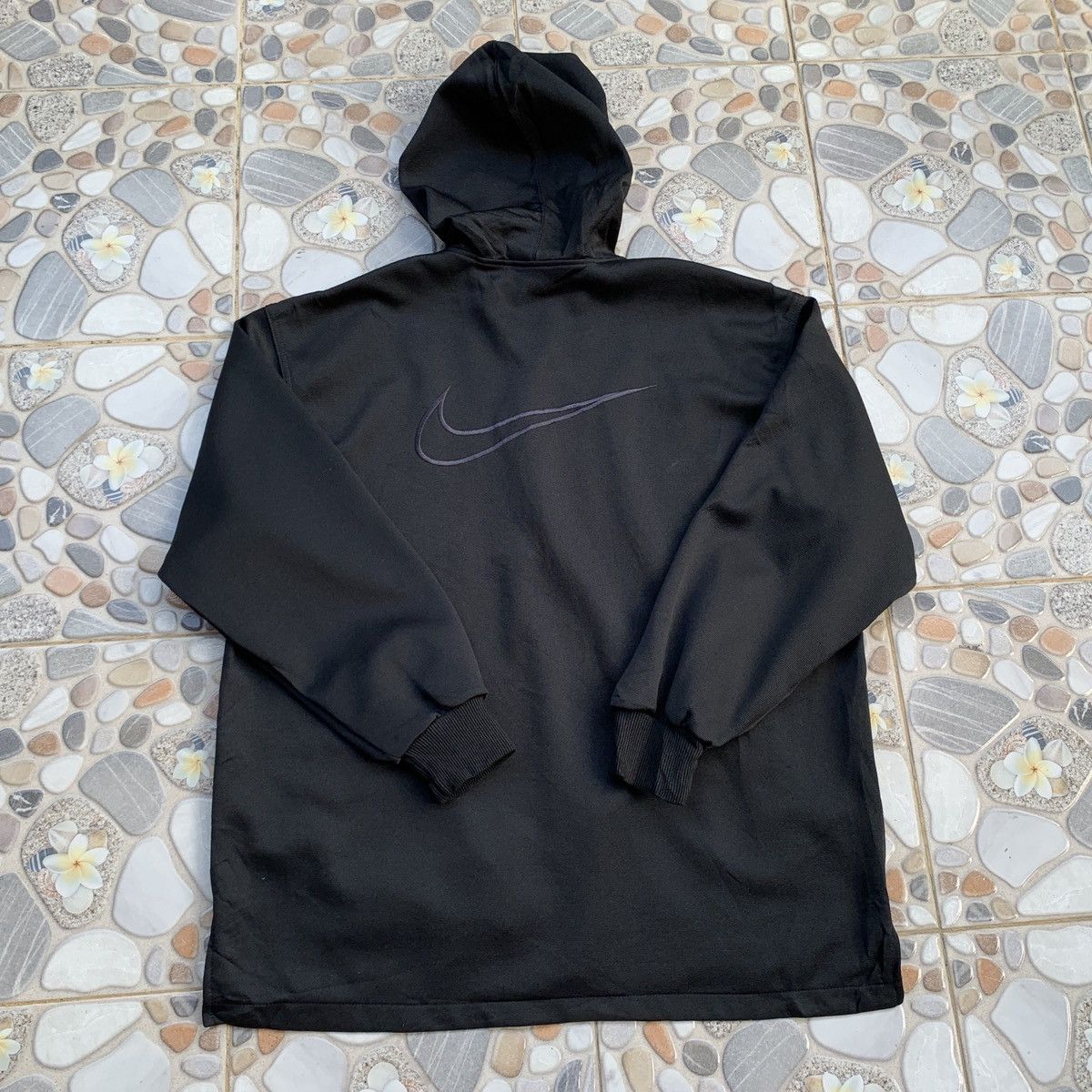 Nike × Vintage Vintage 90s Nike Center Logo Hoodie Size US L / EU 52-54 / 3 - 4 Thumbnail