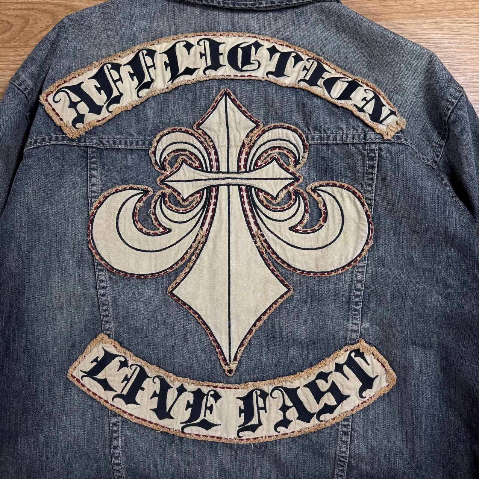 Affliction Affliction Denim Jacket Fleur Filigree Mens XL Size US XL / EU 56 / 4 - 6 Thumbnail
