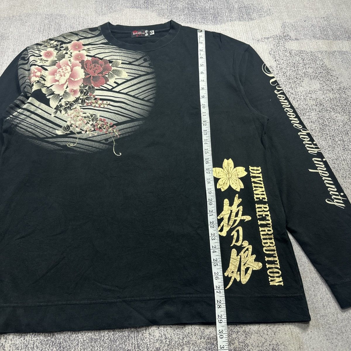 Japanese Brand Divine Retribution sukajan Longsleeve Tshirt Size US XXL / EU 58 / 5 - 6 Thumbnail