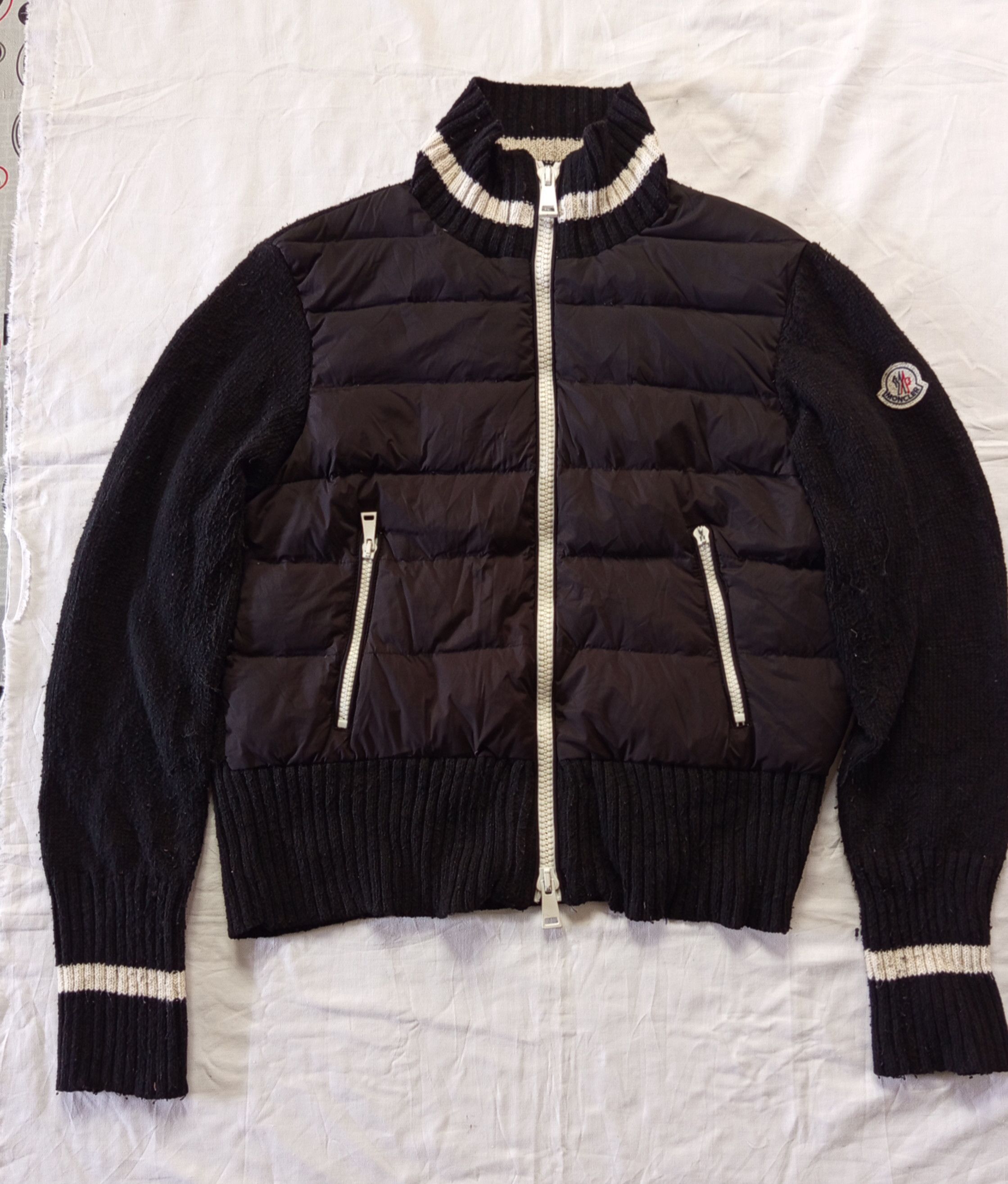 Moncler Moncler Tricot Knit Cardigan in Wool and Polyamide Size XS / US 0-2 / IT 36-38 - 1 Thumbnail
