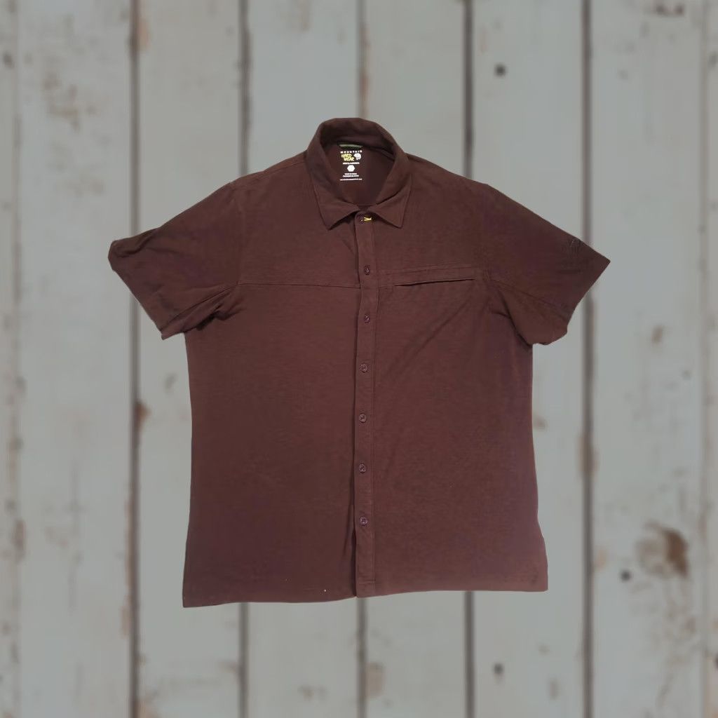 Mountain Hardwear Mountain Hardwear Shirt Mens M Brown Solid Short Sleeve Button Up Casual Size US M / EU 48-50 / 2 - 1 Thumbnail