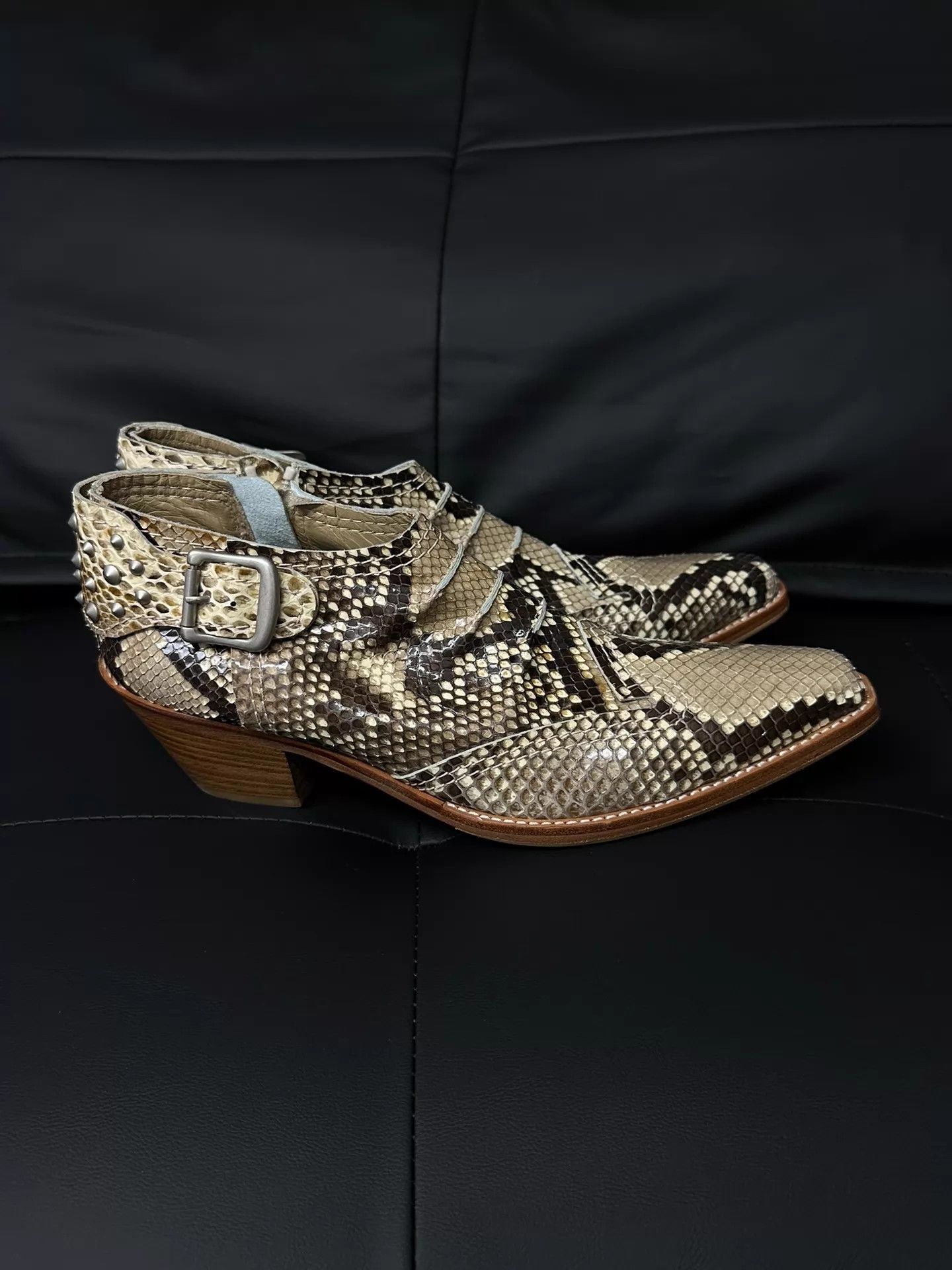 Junya Watanabe Junya Watanabe Snakeskin Riveted Pointed Shoe M 39 Size US 8.5 / EU 41-42 - 4 Thumbnail