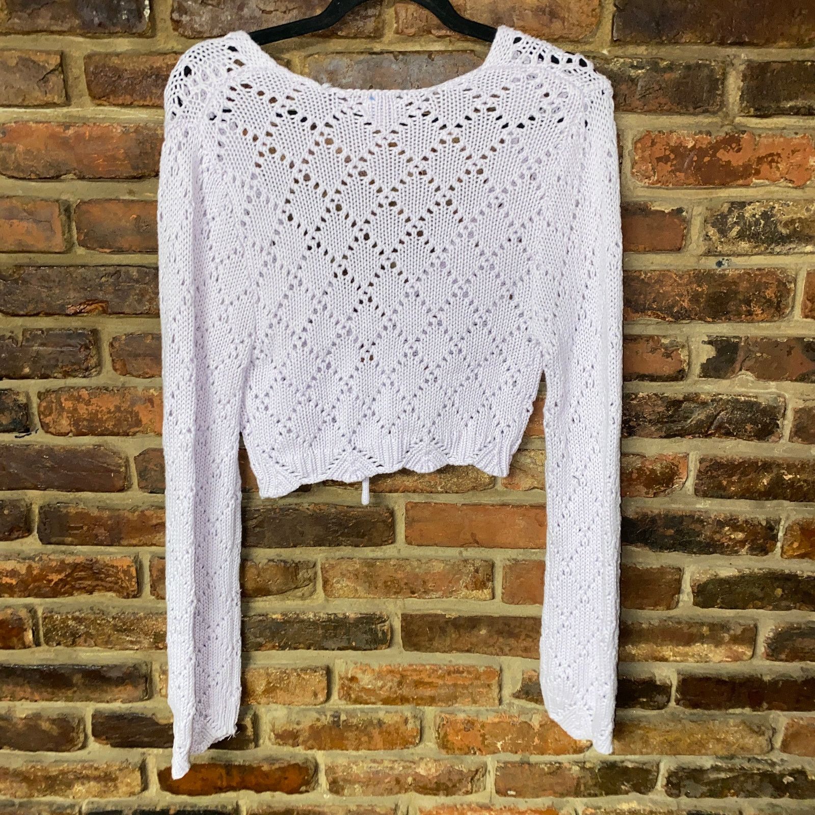 Other Francescas Blue Rain Lilac Belle Keyhole Crochet Crop Medium Size M / US 6-8 / IT 42-44 - 7 Thumbnail