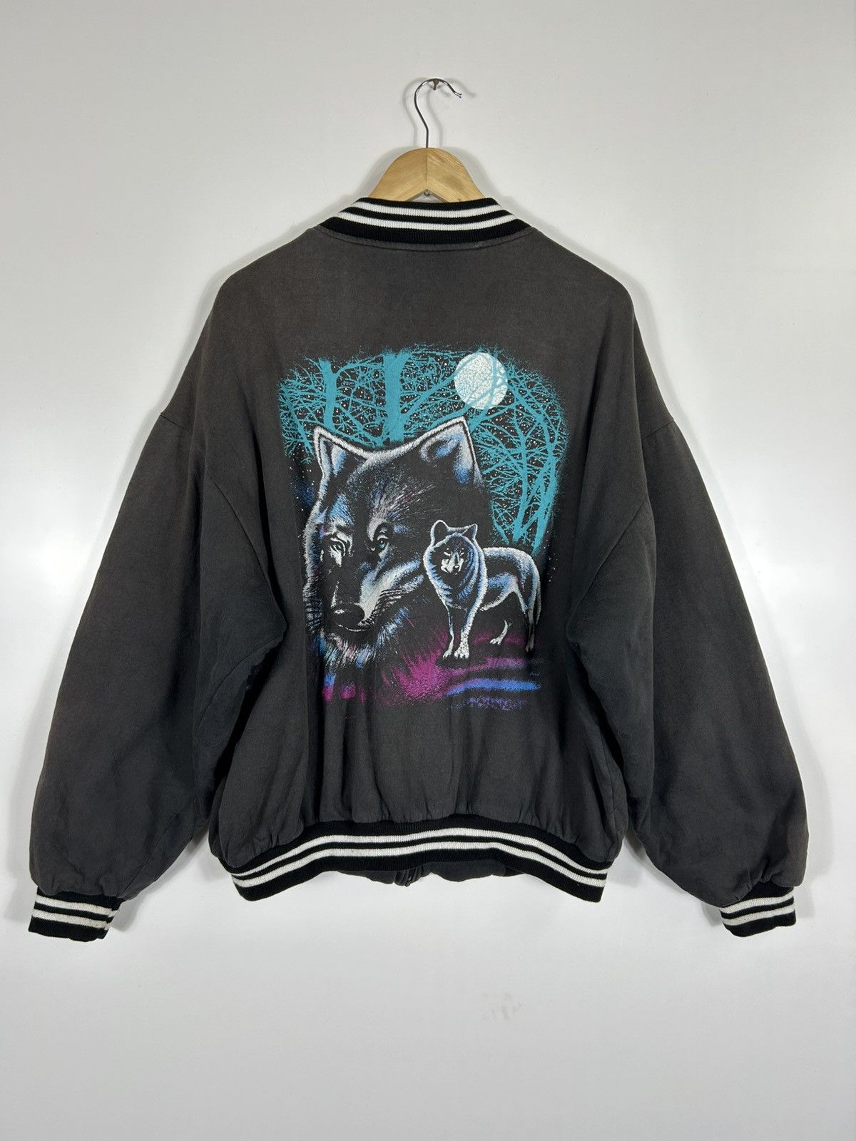 Vintage ⚡️Vintage 90’s Animal Baggy Bomber Jacket Size US L / EU 52-54 / 3 - 11 Thumbnail