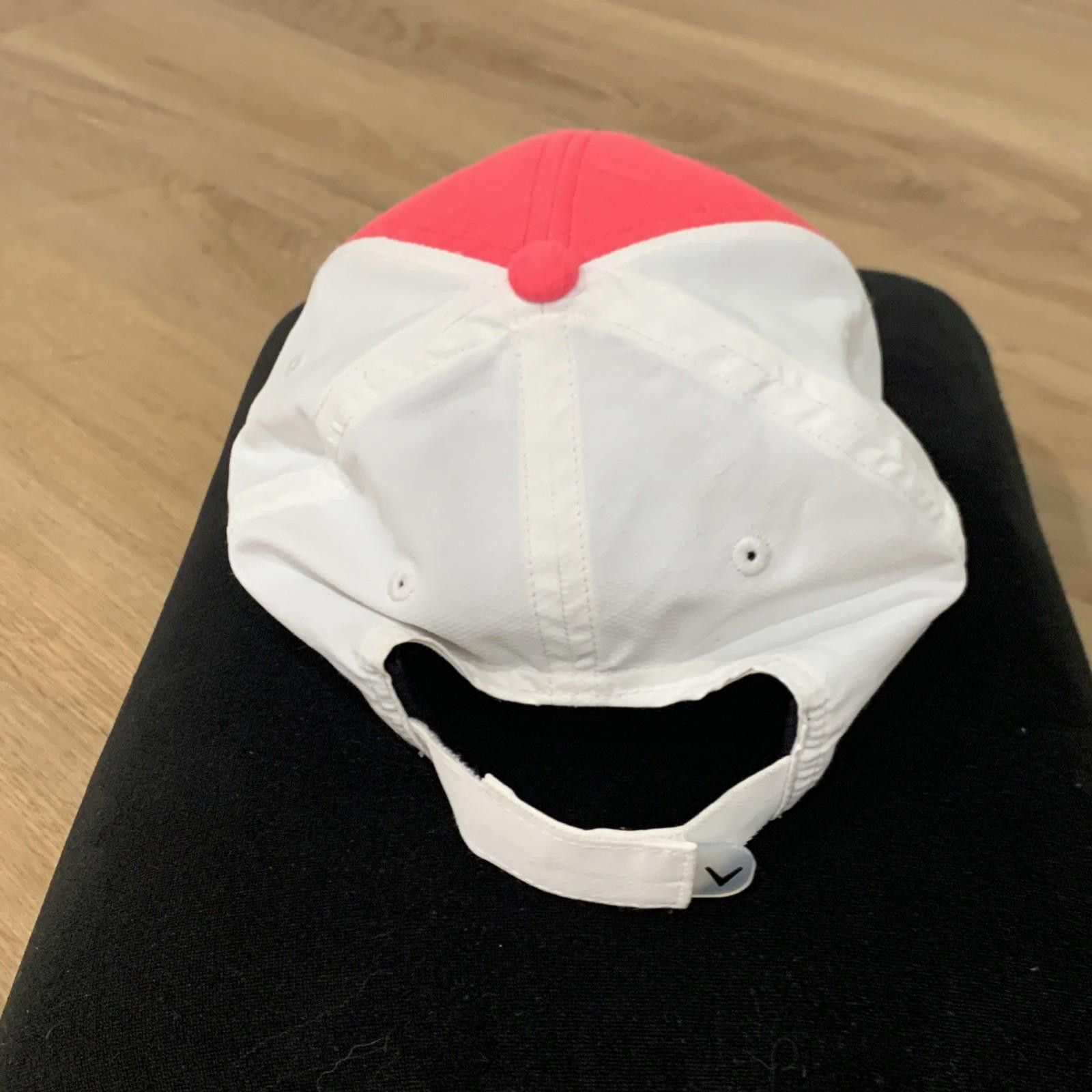 Pink Callaway Golf Cap Pink White Mesh Adjustable Strapback NWOT Size ONE SIZE - 5 Thumbnail