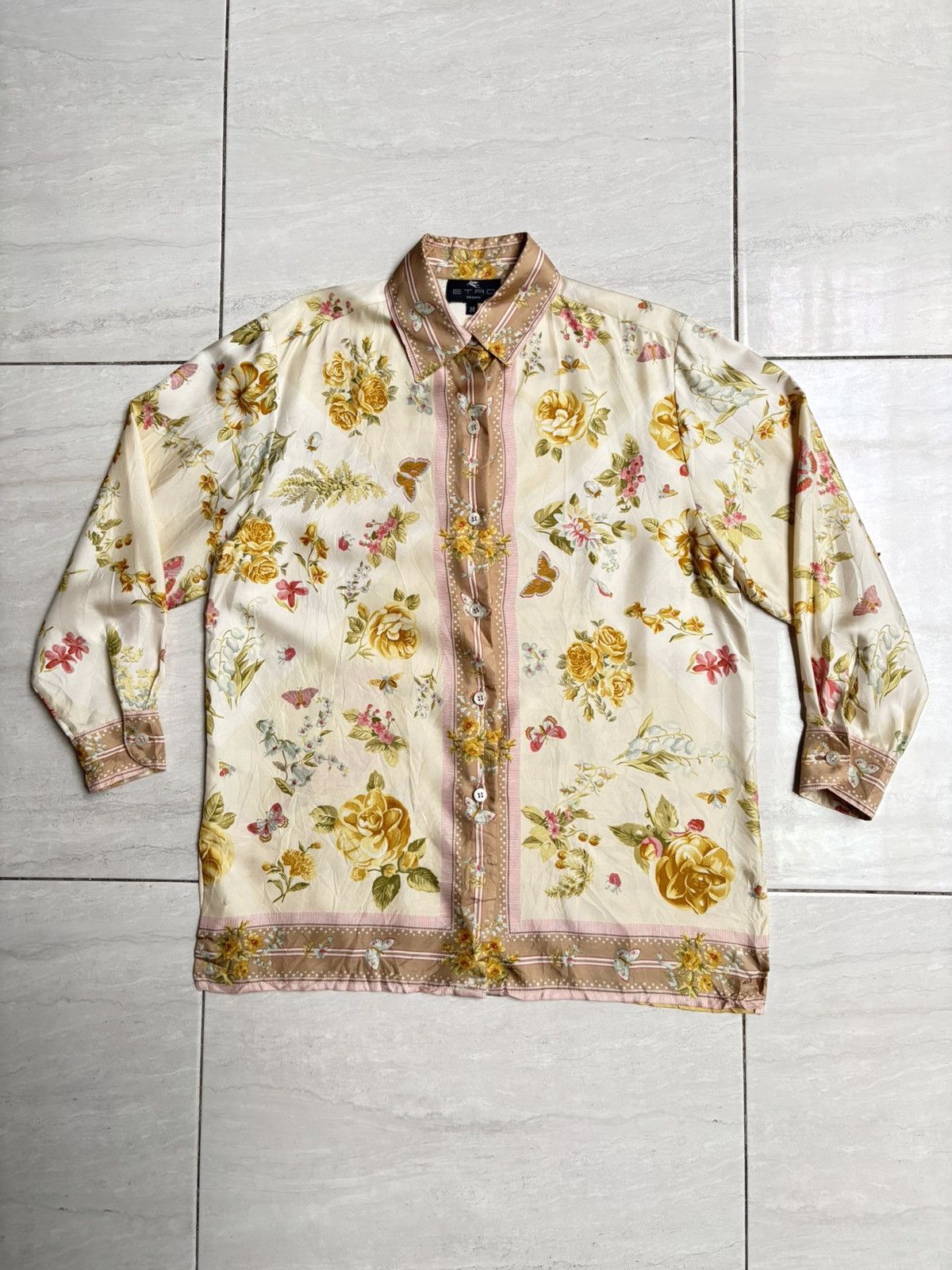 Etro ETRO MILANO Flower Motive Shirt Size US M / EU 48-50 / 2 - 6 Thumbnail