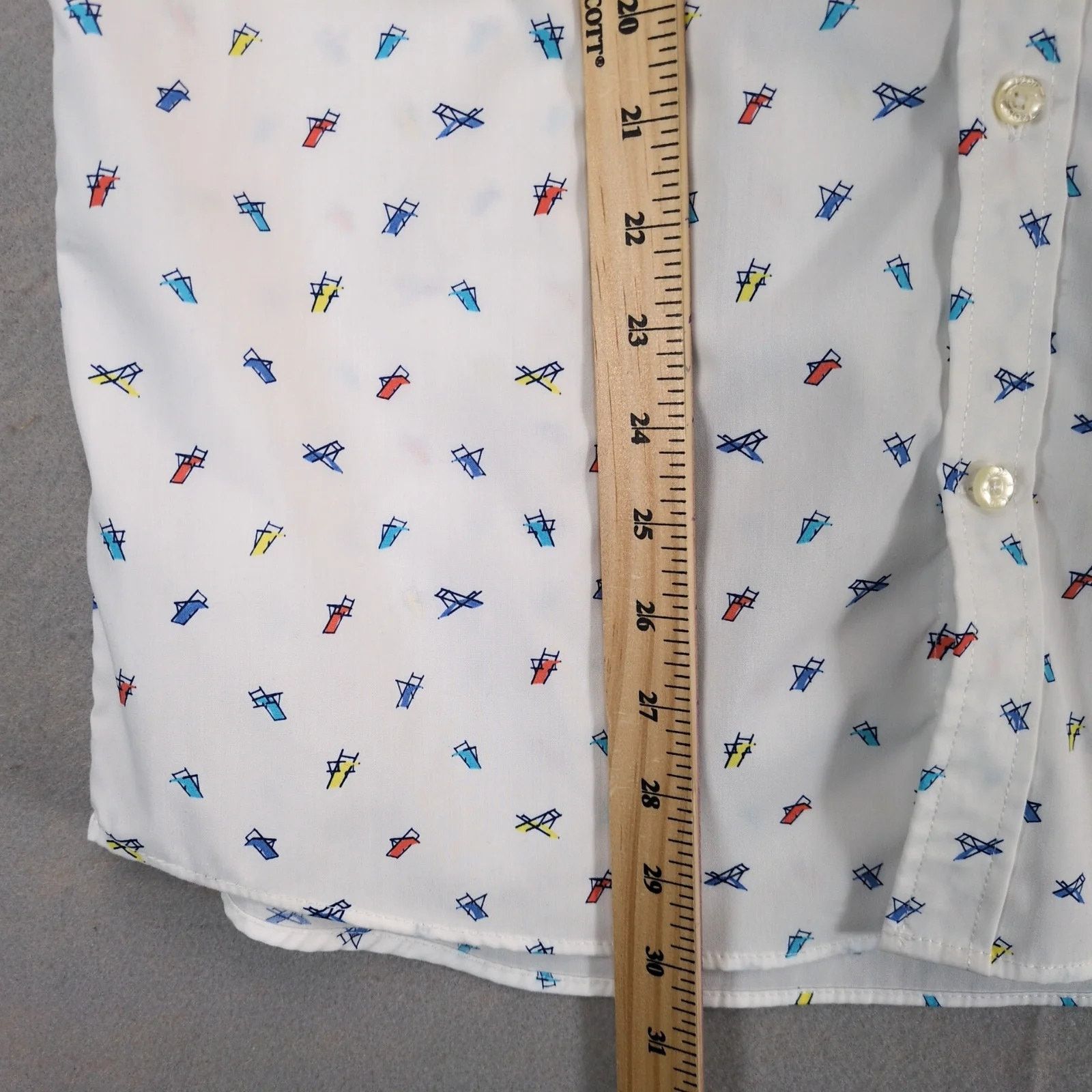 Izod Izod Retro Beach Chair Print Button Down Shirt Men's L Size US L / EU 52-54 / 3 - 5 Thumbnail