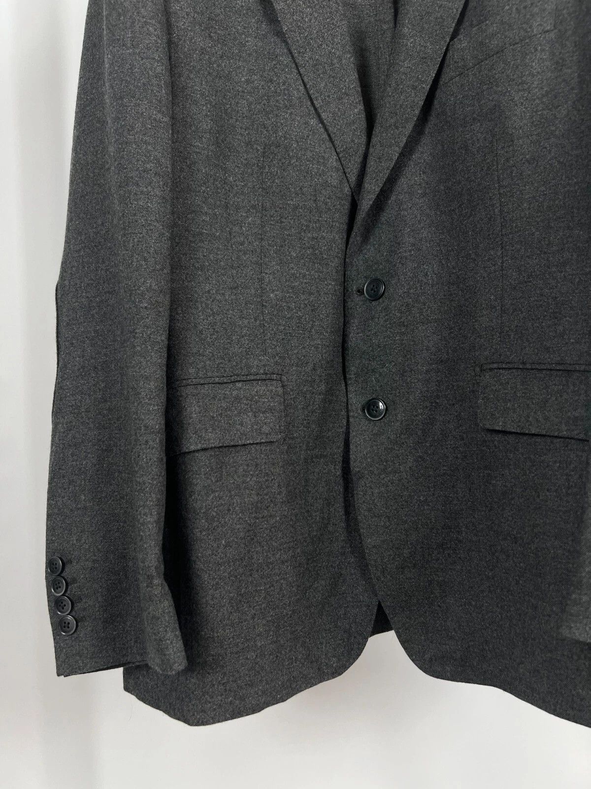 Hackett Hackett London Rugby Flannel Wool Gray Unlined Blazer Jacket Size 40R - 6 Thumbnail