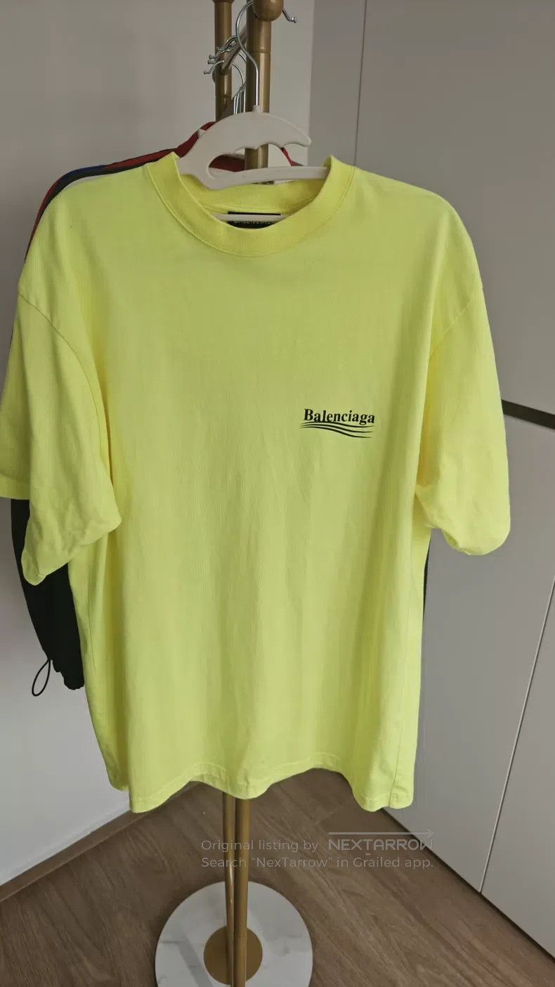 Balenciaga Balenciaga Neon yellow short sleeve t-shirt Size US XS / EU 42 / 0 - 2 Thumbnail