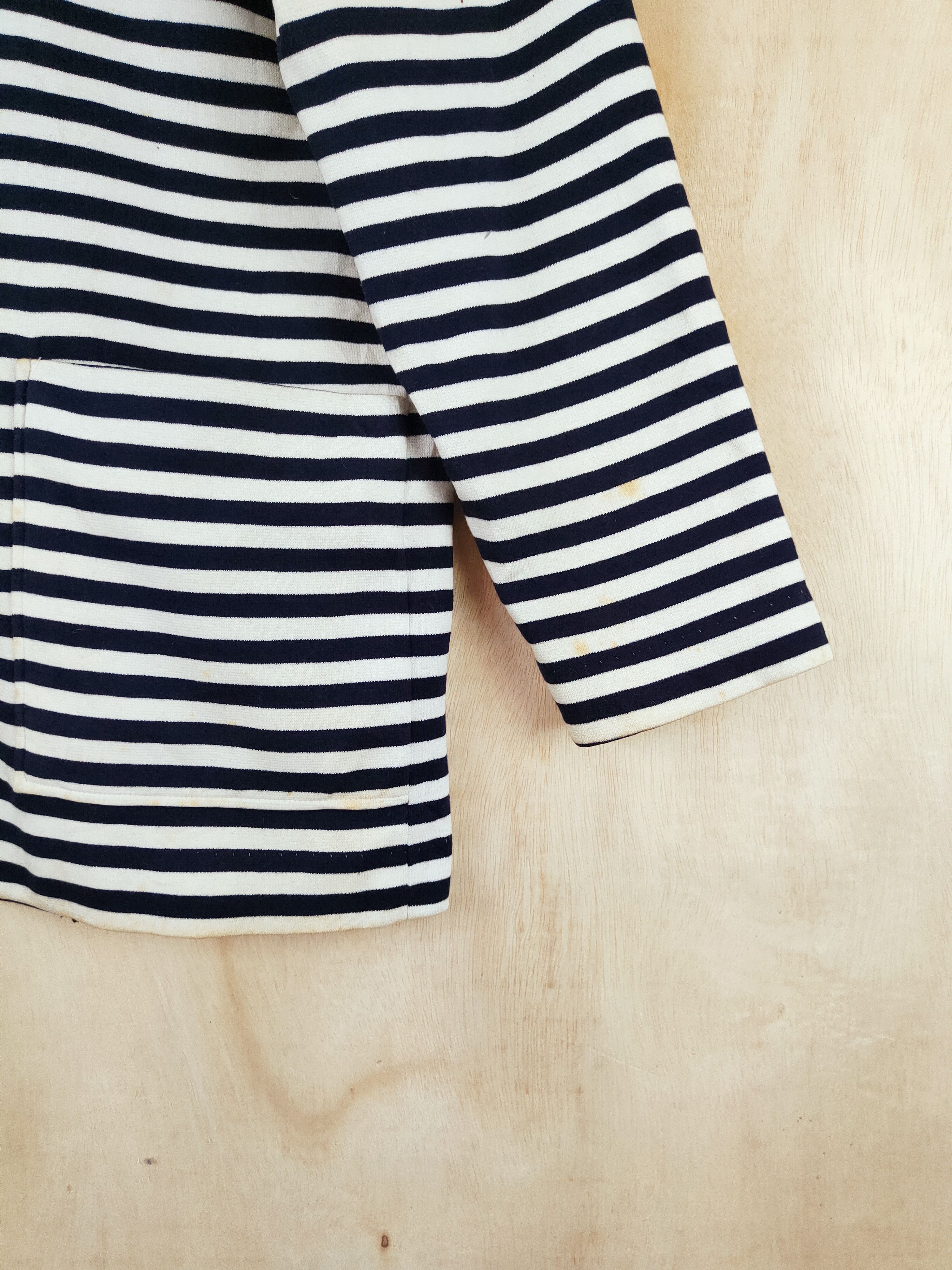 Vintage Luxury Design 💥 Grans File Dark Blue Stripe Jackets Size M / US 6-8 / IT 42-44 - 6 Thumbnail