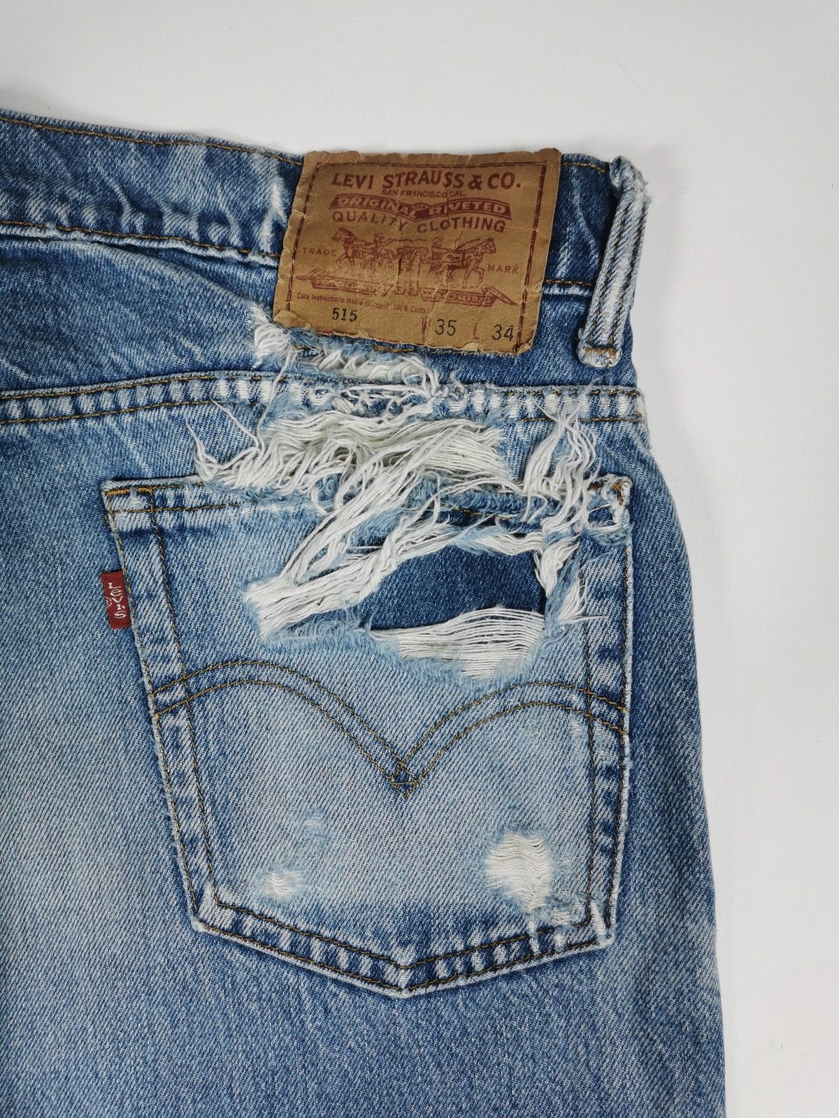 Levi's Distressed Vintage Levis 515 Denim Jeans Size US 33 - 4 Thumbnail