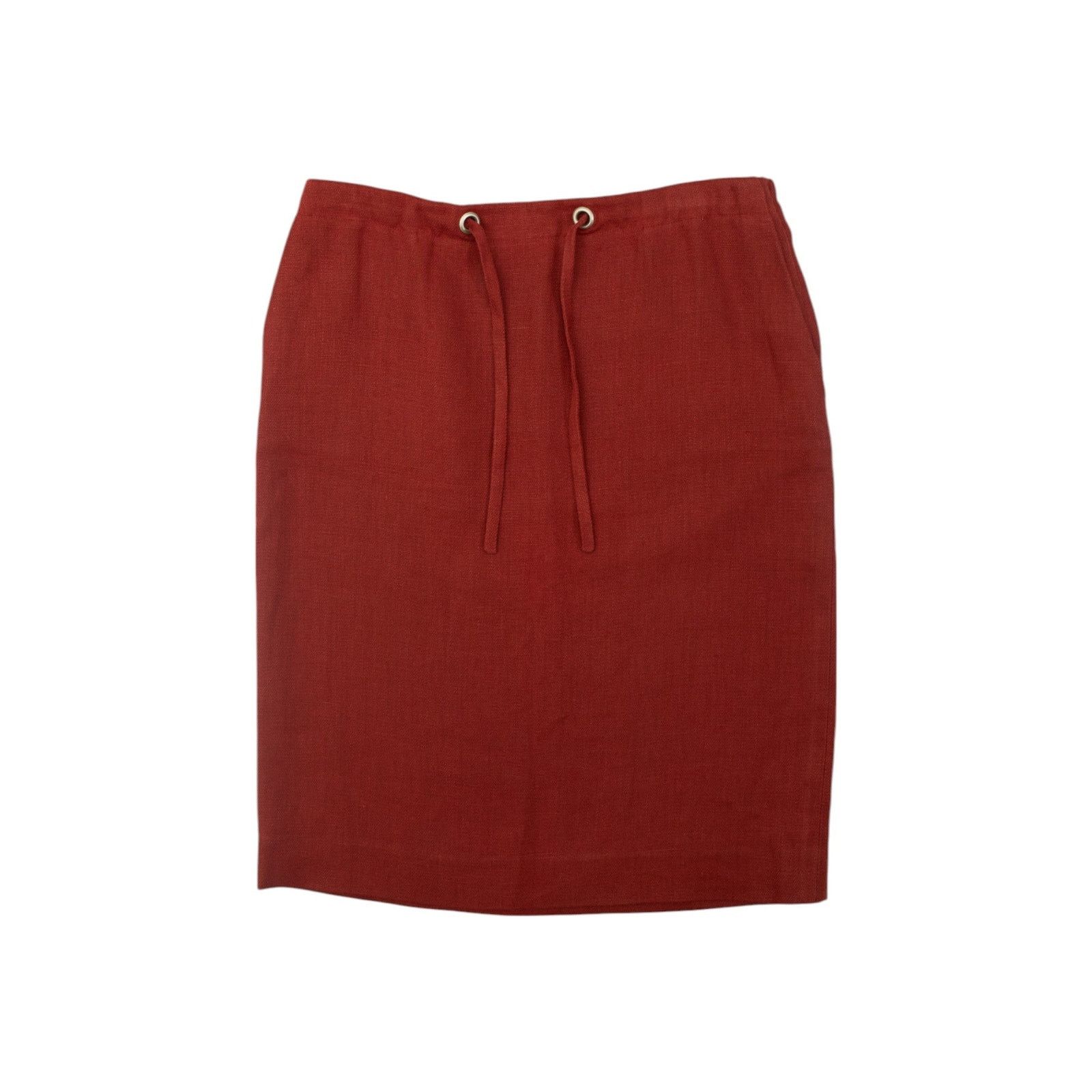 Maison Margiela by Martin Margiela Red Linen Skirt Size 28" / US 6 / IT 42 - 1 Thumbnail