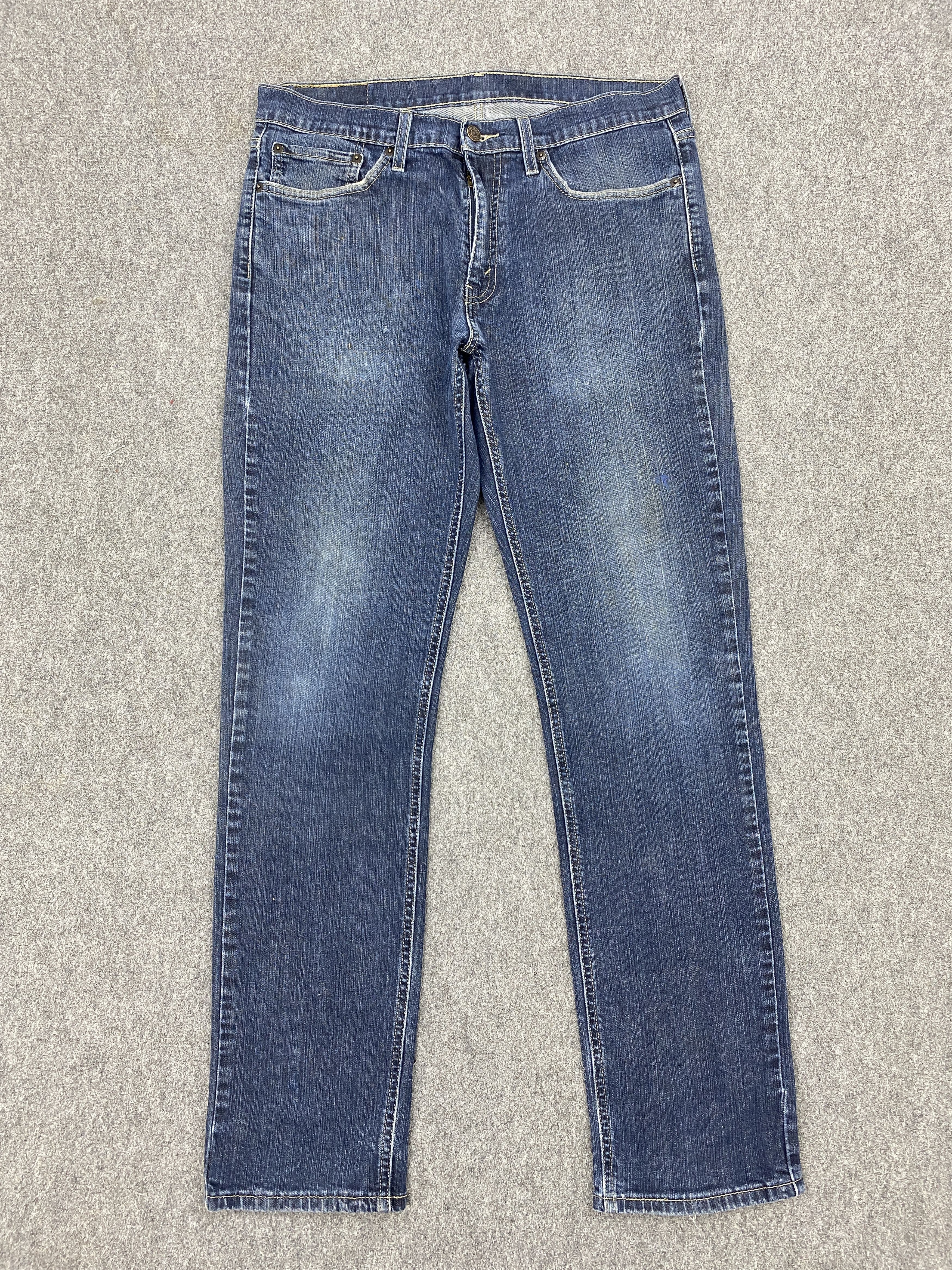 image of Faded Blue Vintage Levis 541 Jeans in Blue Denim, Men's (Size 35)