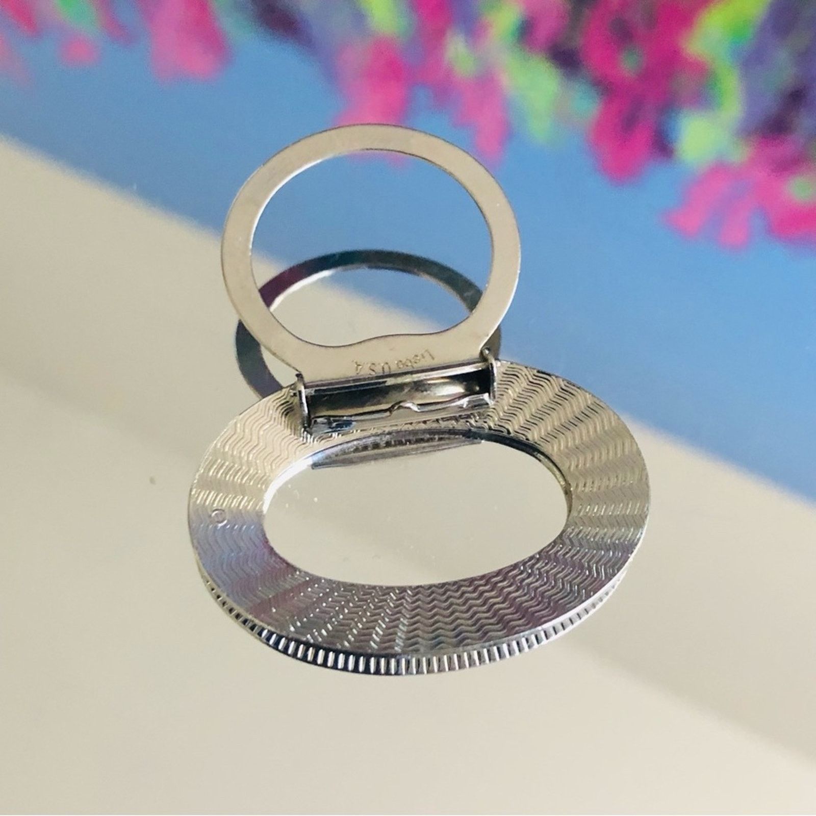 Vintage Vintage Lieba USA silver oval scarf clip Size ONE SIZE - 3 Thumbnail