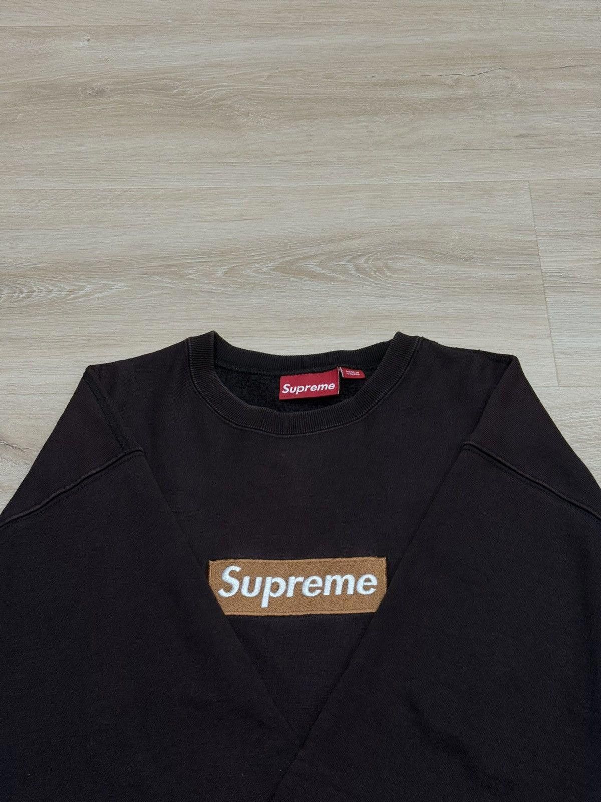 Supreme Supreme 1998 Dark Khaki/Brown Box Logo Crewneck Size US XL / EU 56 / 4 - 1 Thumbnail