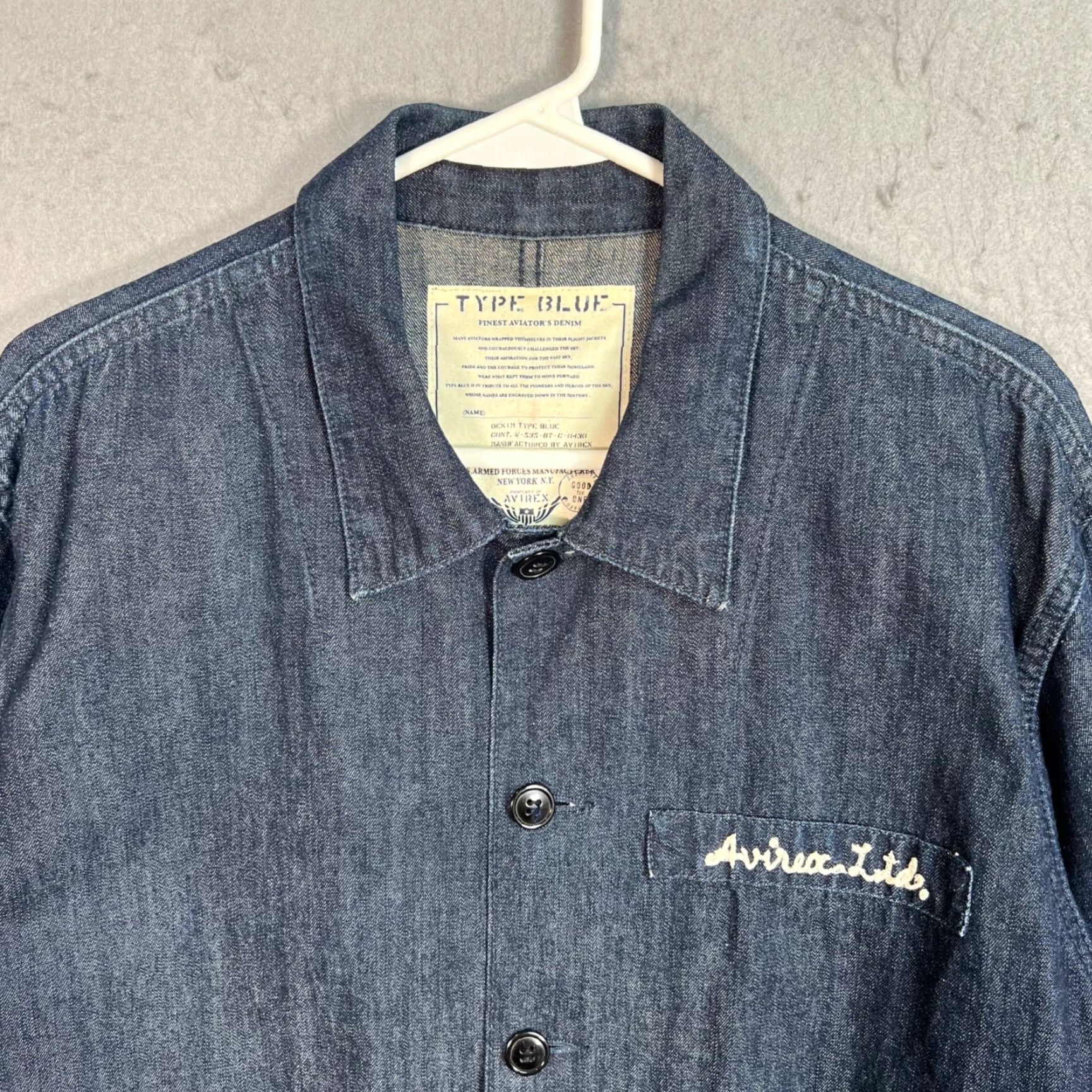 Avirex VINTAGE Avirex Jacket Denim Blue Aviator Mens XL Size Size US XL / EU 56 / 4 - 6 Thumbnail