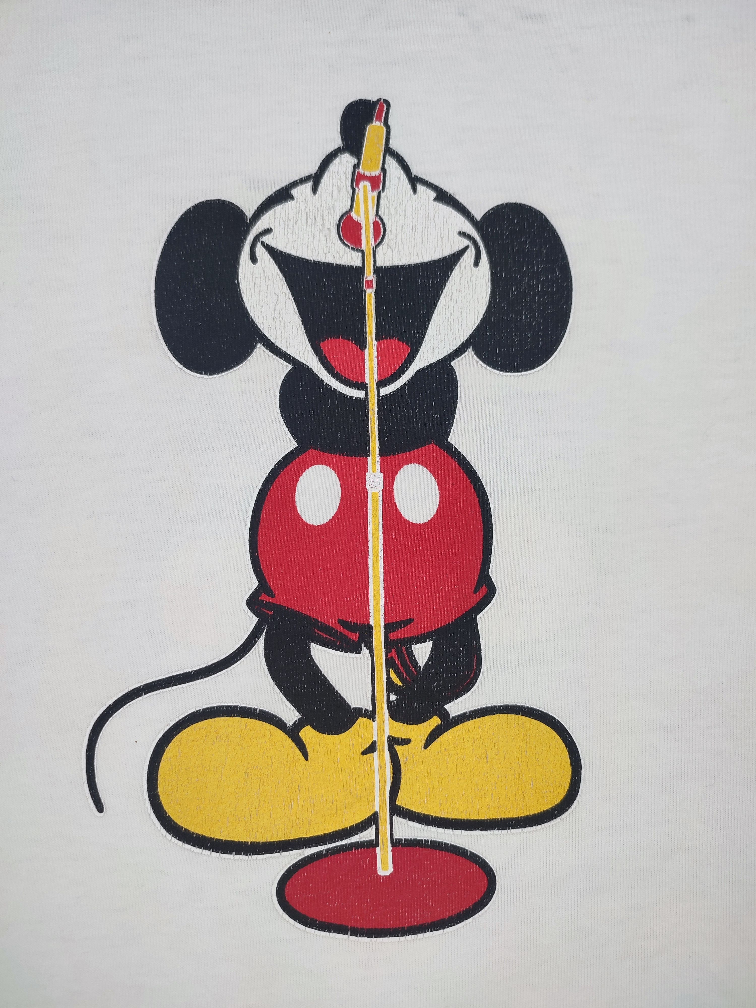 Mickey Mouse × Vintage Grunge Design Mickey Mouse Liam Gallagher Singing Pose Tee Size US XL / EU 56 / 4 - 8 Thumbnail