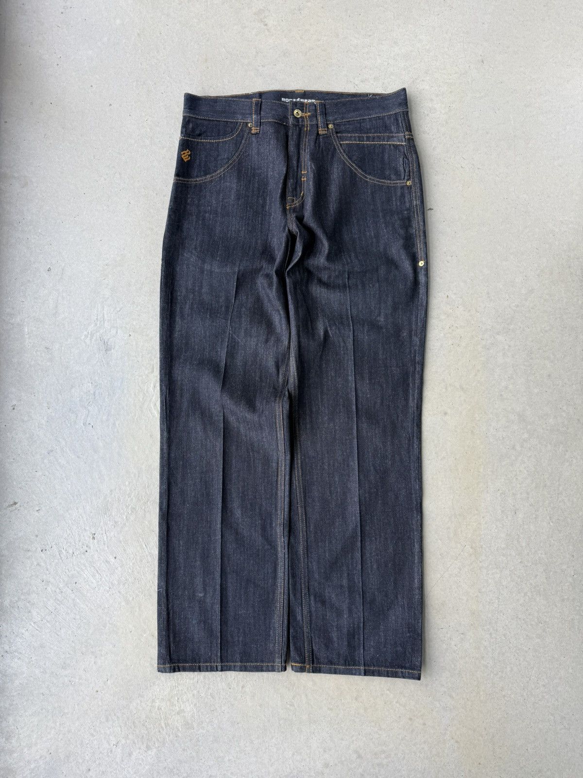 Rocawear Vintage Y2K Rocawear Embroidered Dark Wash Baggy Denim Jeans Size US 36 / EU 52 - 2 Thumbnail