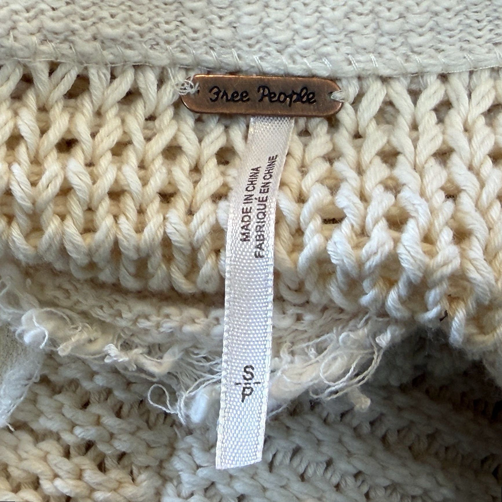 Free People Free People Woodstock Long Knit Sweater Cardigan Ivory Fringe Duster Boho Women’s Small Long Sleeve Open Front Size S / US 4 / IT 40 - 7 Thumbnail