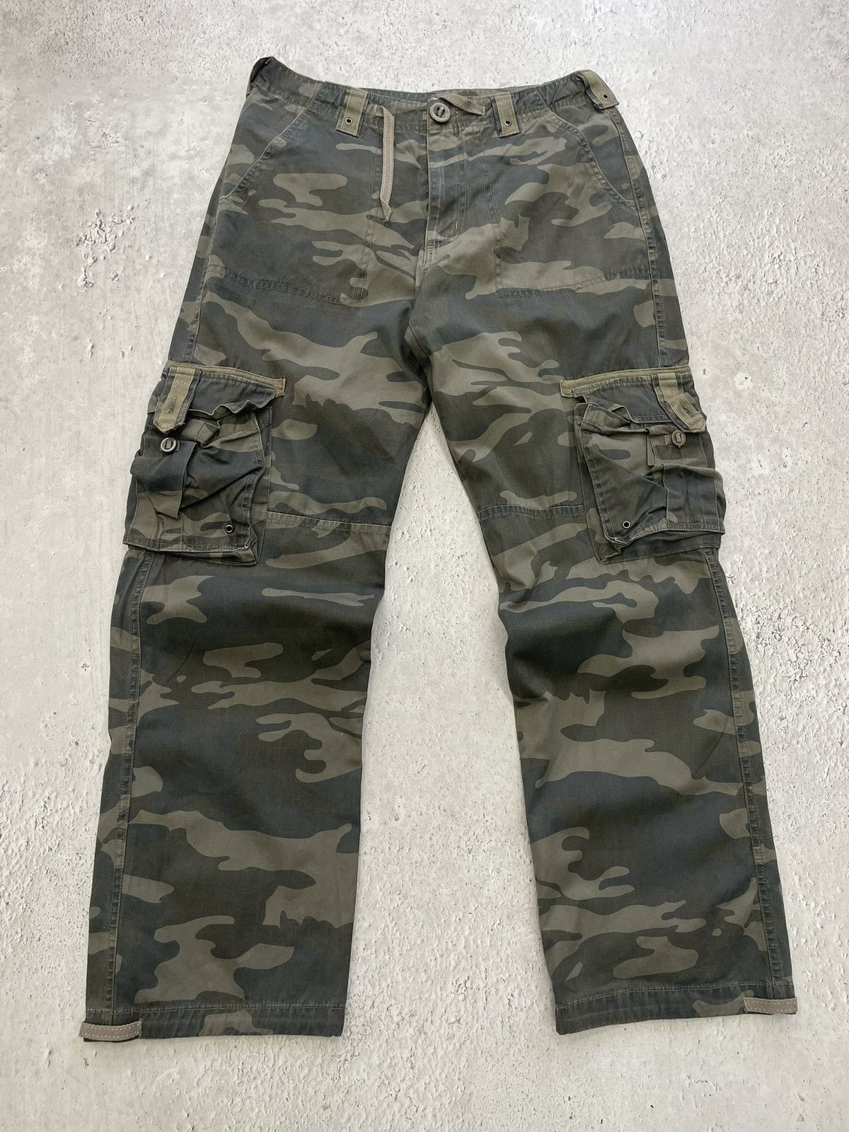 Cargo camo baggy wide y2k military pants jeans