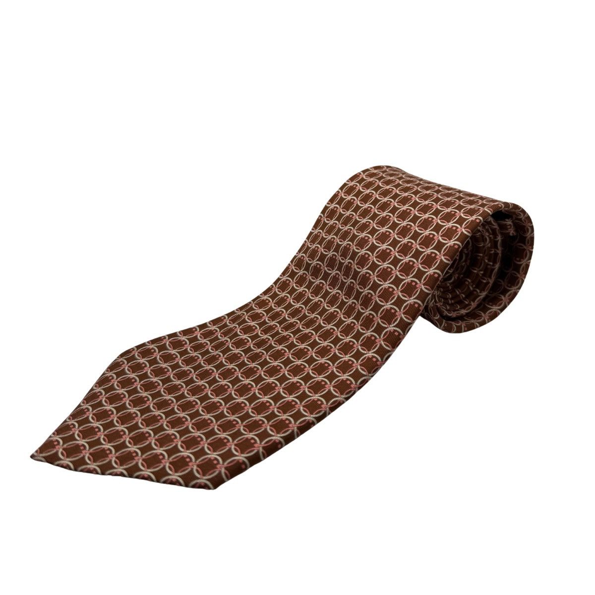 Salvatore Ferragamo Salvatore Ferragamo Brown Silk Tie, Made in Italy, Like New Size ONE SIZE - 1 Thumbnail