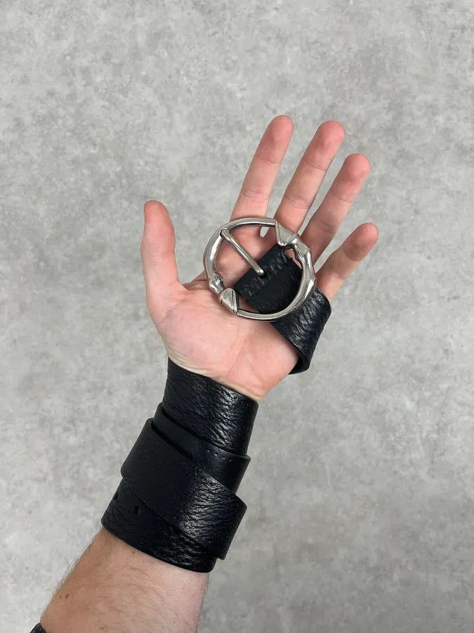 Gucci Gucci Black Snake Buckle Leather Belt Size ONE SIZE - 3 Thumbnail