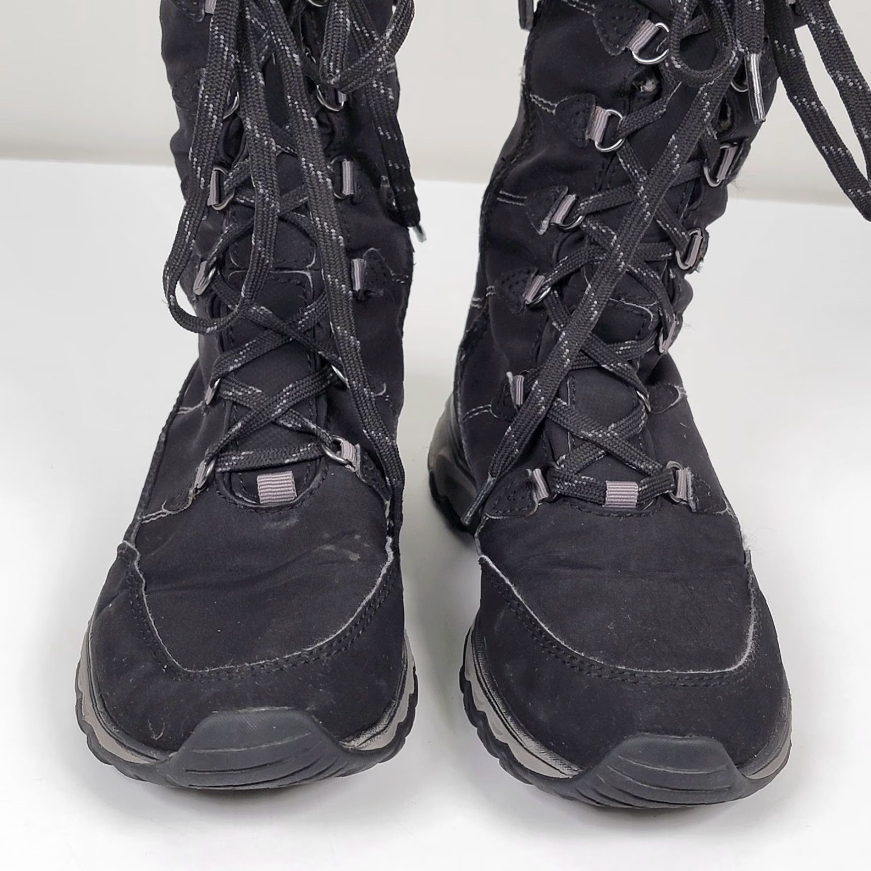Eddie Bauer Eddie Bauer Boots Women's Size 6.5/37EU Black Waterproof Snow Faux Fur Trim Mid-Calf Shaft 10 in Leather Synthetic Casual Winter Size US 7 / IT 37 - 2 Thumbnail