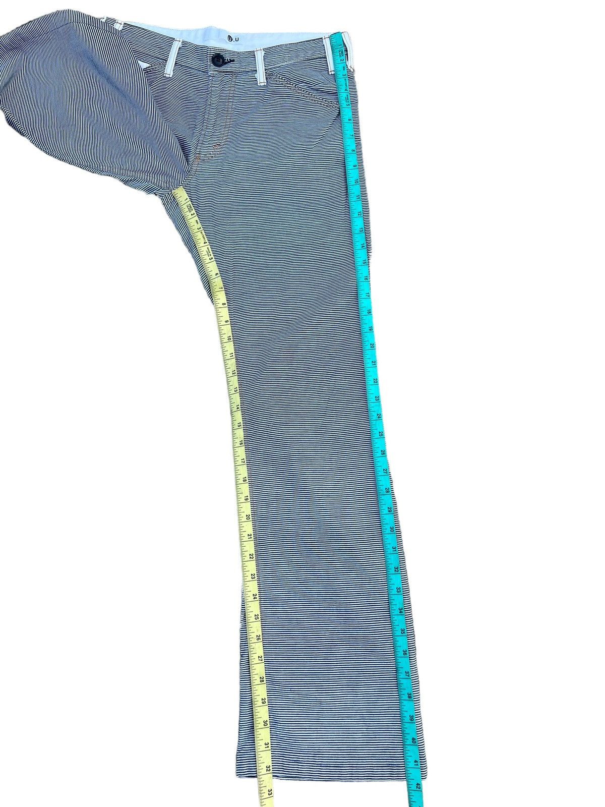 wjk U.U Japan Horizontal Striped Pant Flare Jeans Size US 31 - 5 Thumbnail