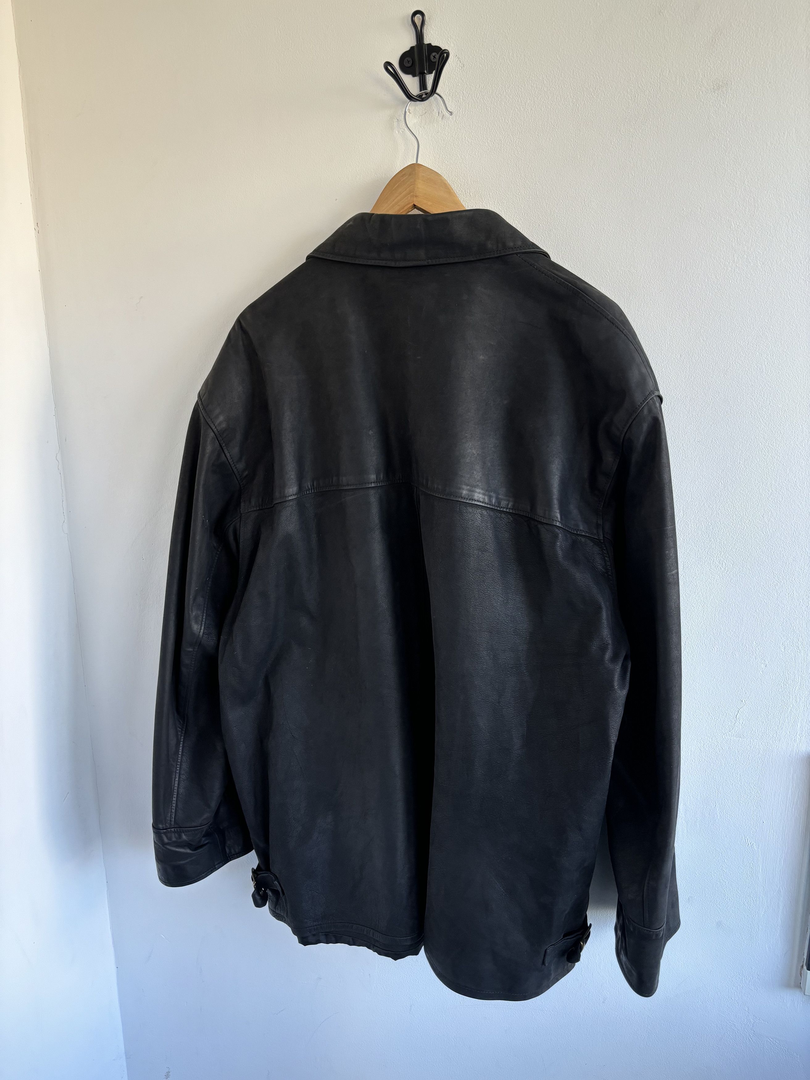 Genuine Leather Vintage Pelleria 90s Leather Jacket Size US L / EU 52-54 / 3 - 8 Thumbnail