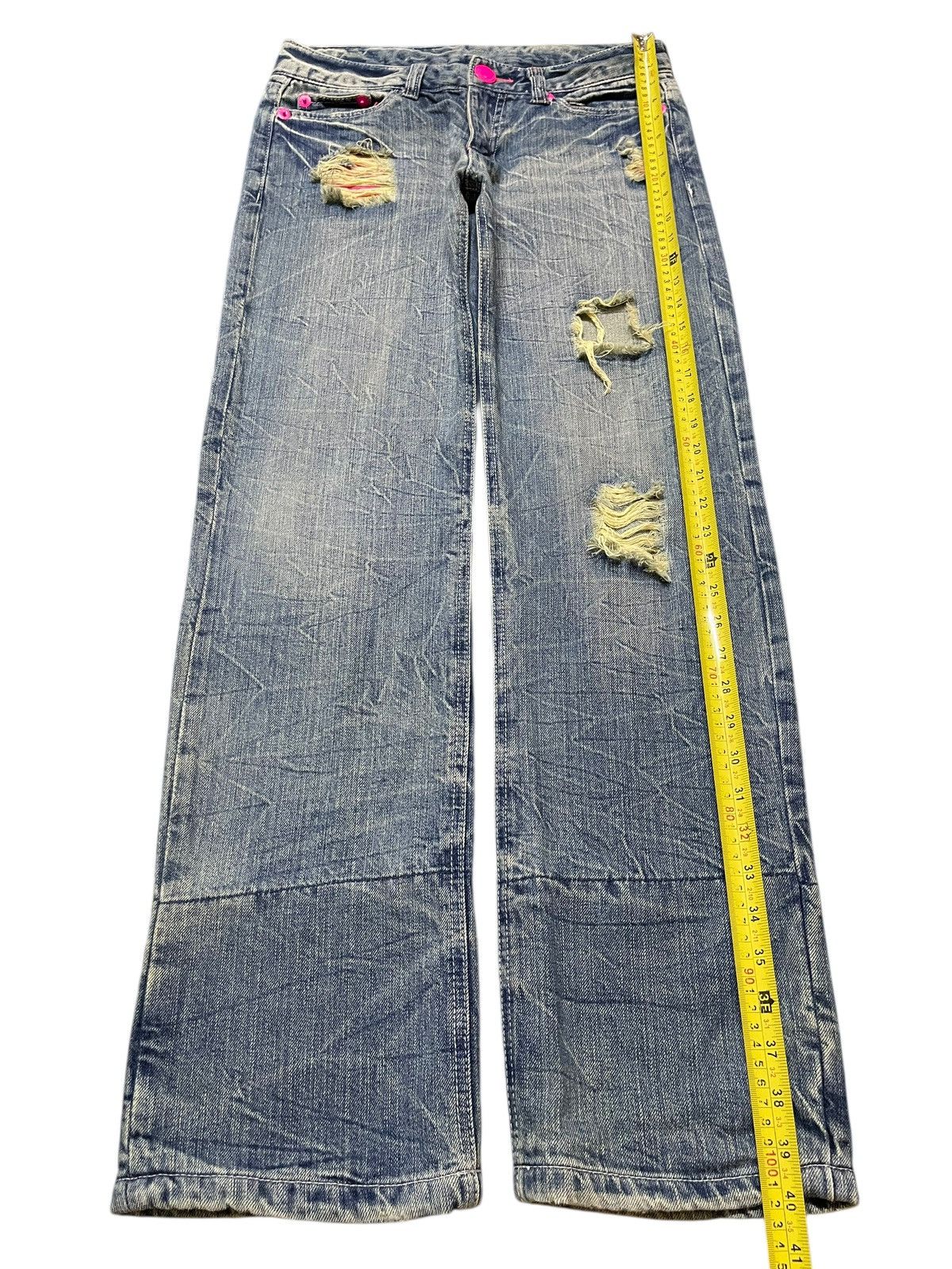 Kapital Vintage Japanese Brand Faded Wash Distressed Style Jeans Size US 30 / EU 46 - 12 Thumbnail