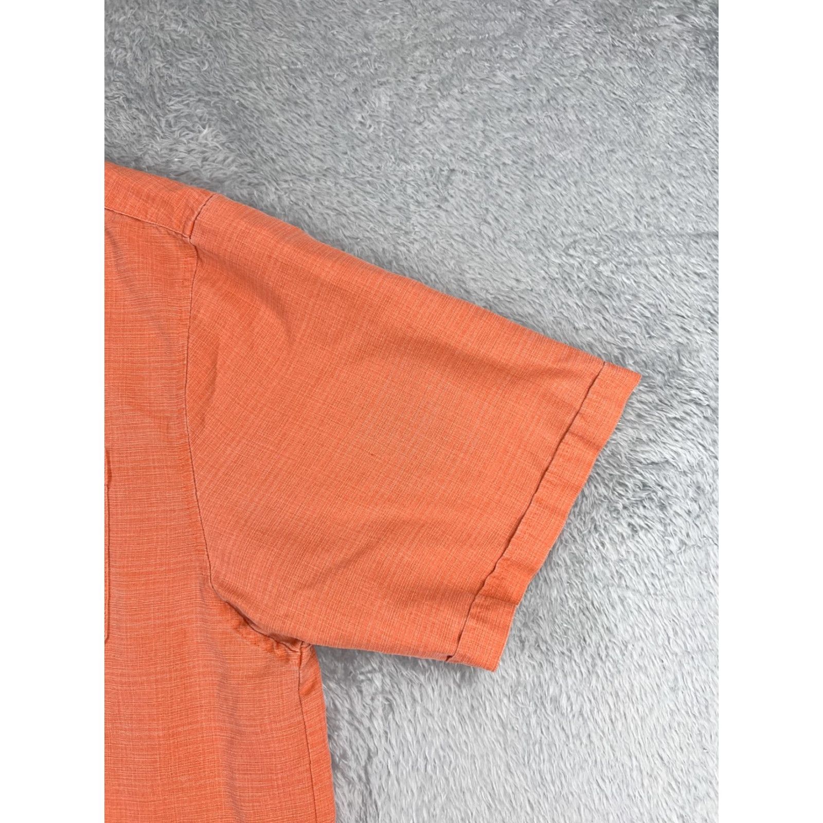 Vintage Jamaica Jaxx Shirt Men Extra Large Orange Button Up Pocket Hawaiian 100% Silk Size US XL / EU 56 / 4 - 2 Thumbnail