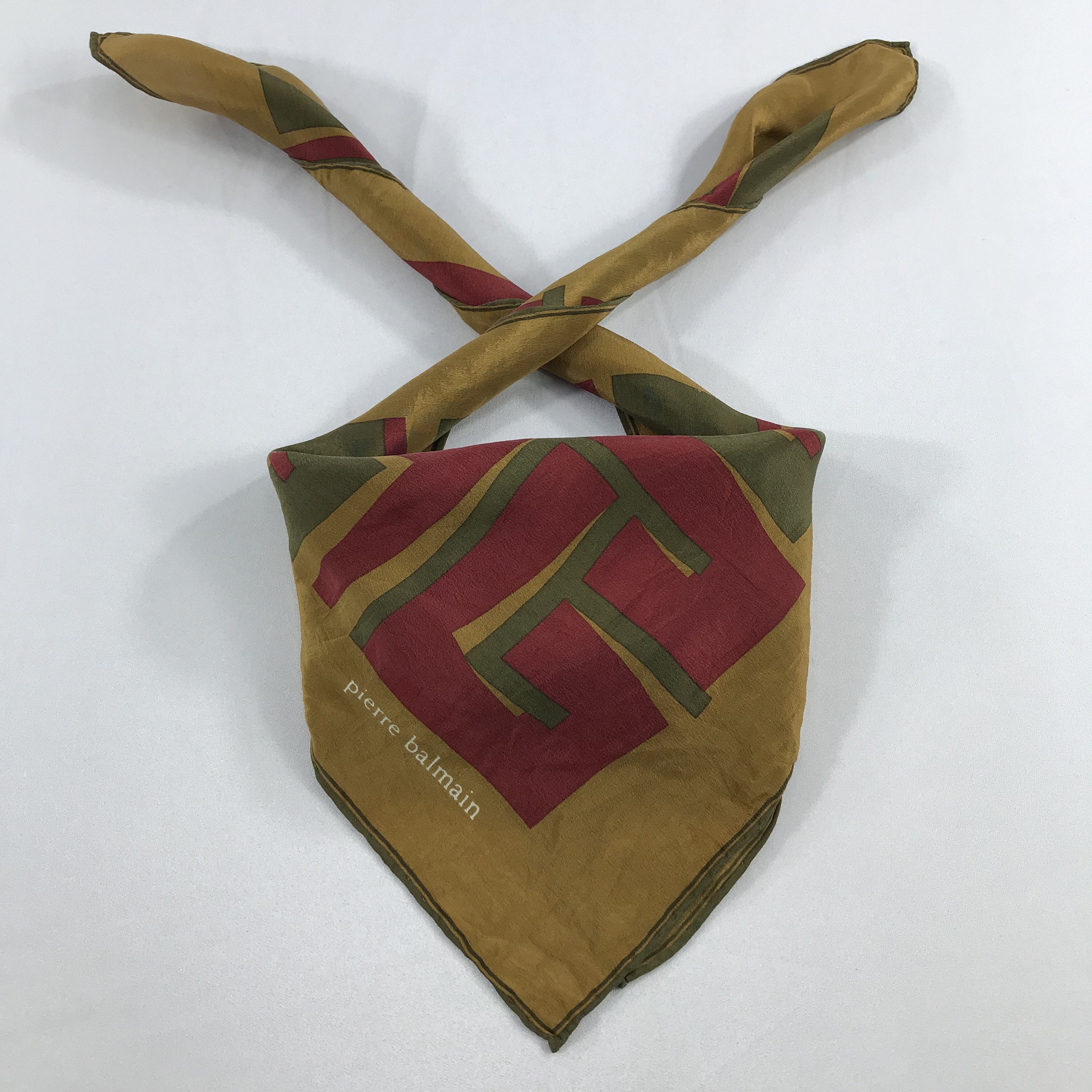 Pierre Balmain × Vintage Pierre Balmain Bandana / Handkerchief / Neckerchief - S2214 Size ONE SIZE - 4 Thumbnail