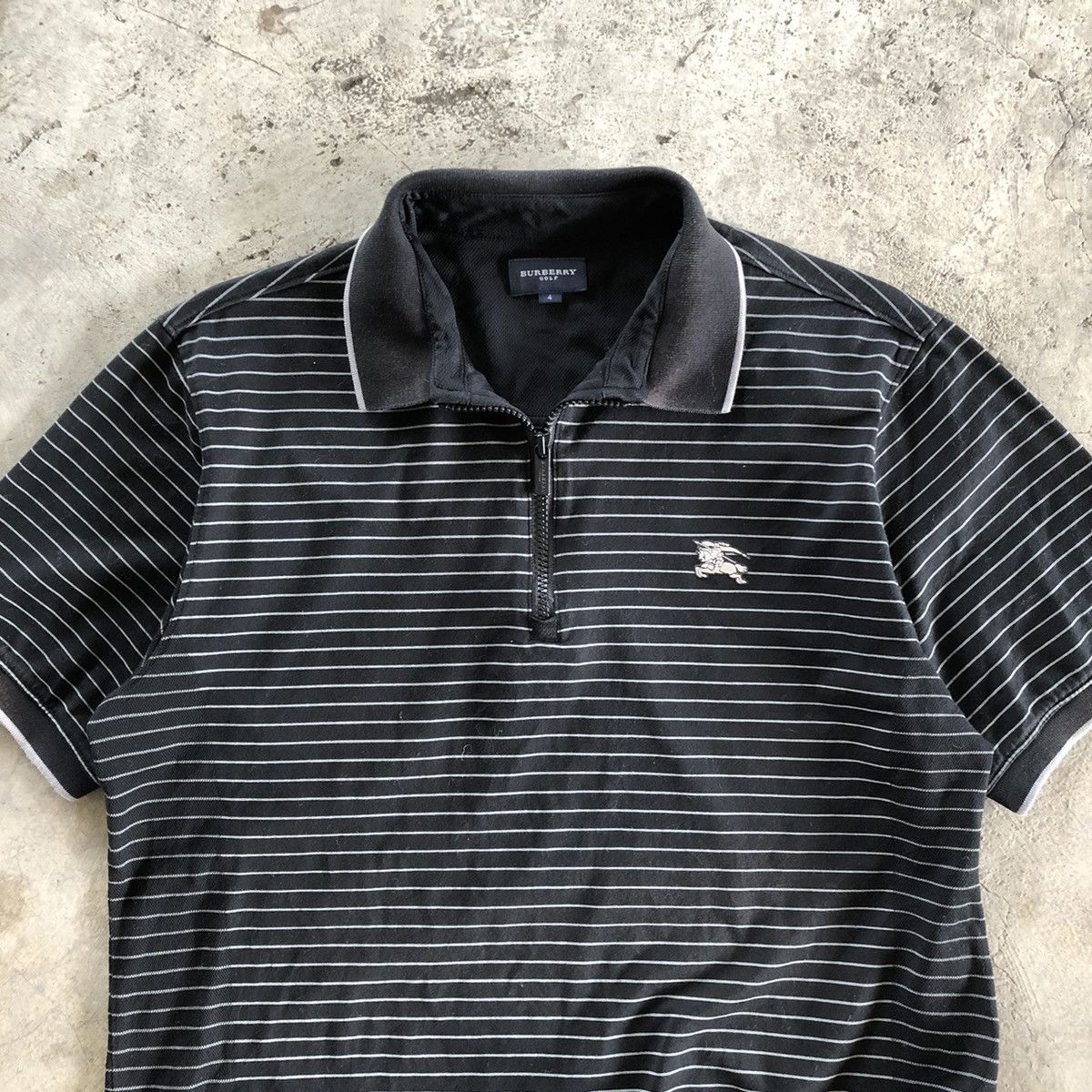 Burberry BURBERRY Golf Stripe Half Zip Polo Size US M / EU 48-50 / 2 - 2 Thumbnail
