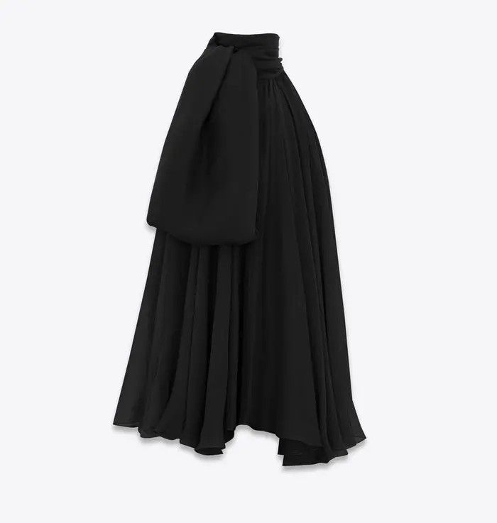 Saint Laurent Paris o1la1rc1a1225 780292 Lavallière-Neck Silk Muslin Tank Top Size US XL / EU 56 / 4 - 1 Thumbnail