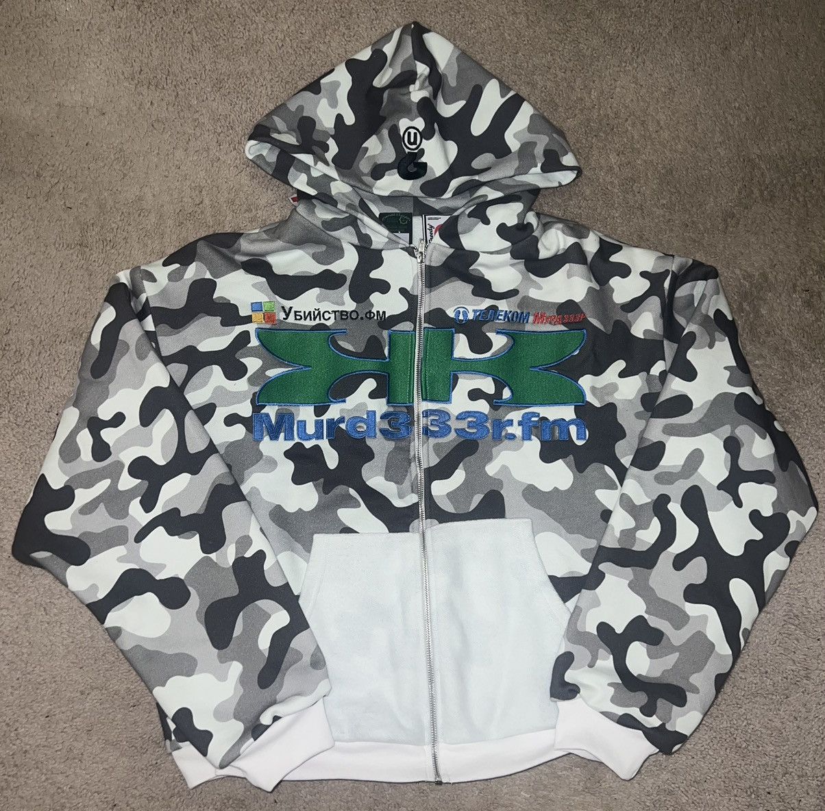 COMPLEXCON x x GREEDY UNIT SNOW CAMO HOODIE