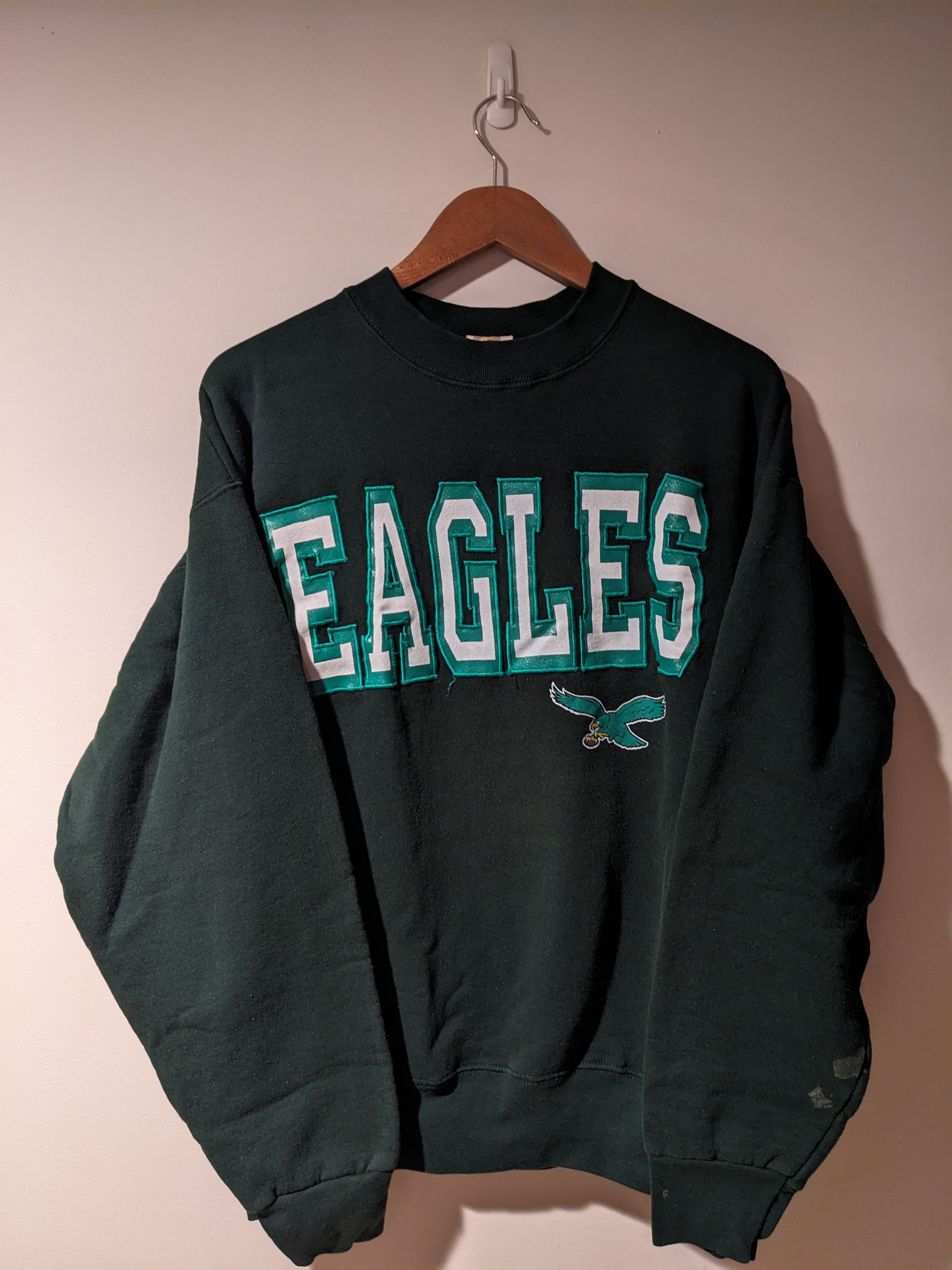 Pullover Hoodie Embroidered Old School Eagles Hoodie Vintage 90s