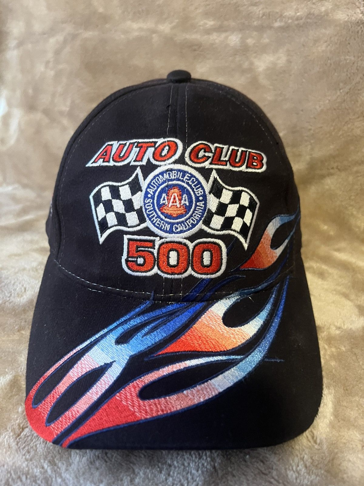 NASCAR Vintage 2003 NASCAR Auto Club 500 Flame embroidered Dad Cap Size ONE SIZE - 2 Thumbnail