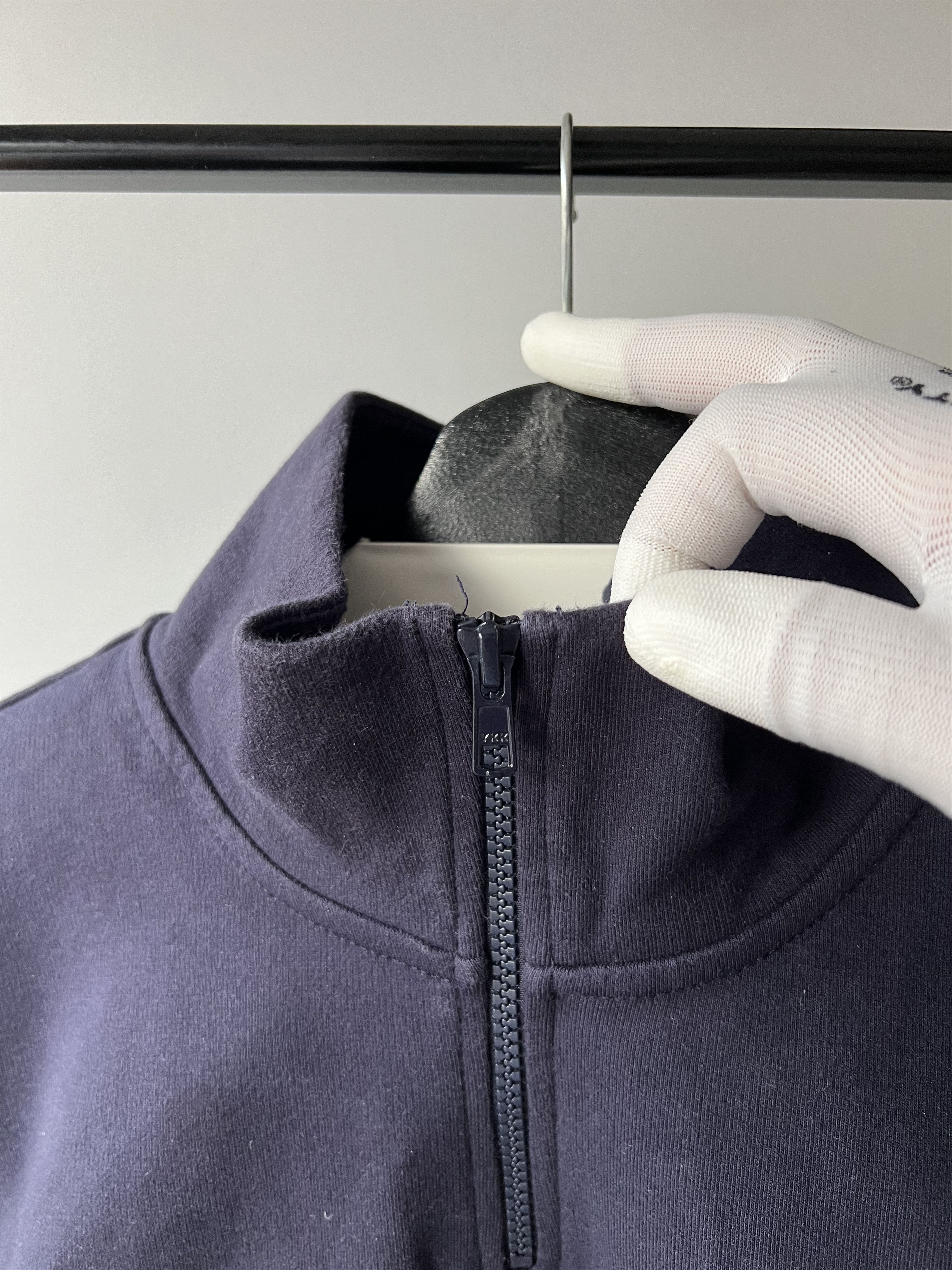 A.P.C. A.P.C. Men's Navy Quarter Zip Large Pocket Cotton Sweatshirt Size US S / EU 44-46 / 1 - 7 Thumbnail