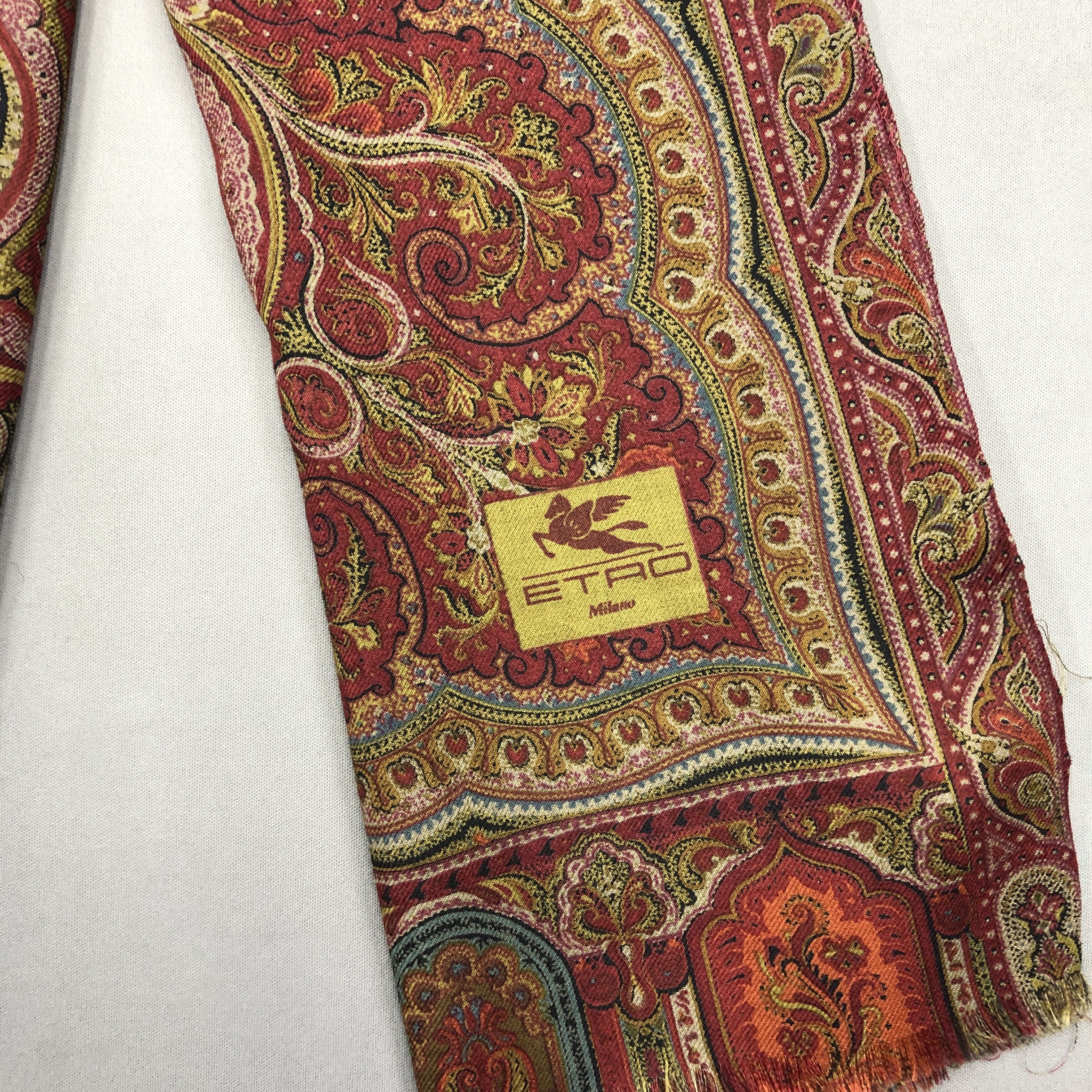Etro Vintage Etro Scarf Muffler Silk Wool Shawl Scarves Size ONE SIZE - 2 Thumbnail