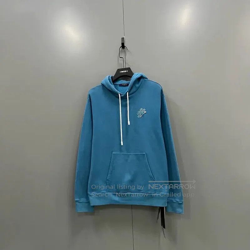 Louis Vuitton Louis Vuitton Blue Cotton Logo Sweatshirt . Size US L / EU 52-54 / 3 - 1 Thumbnail
