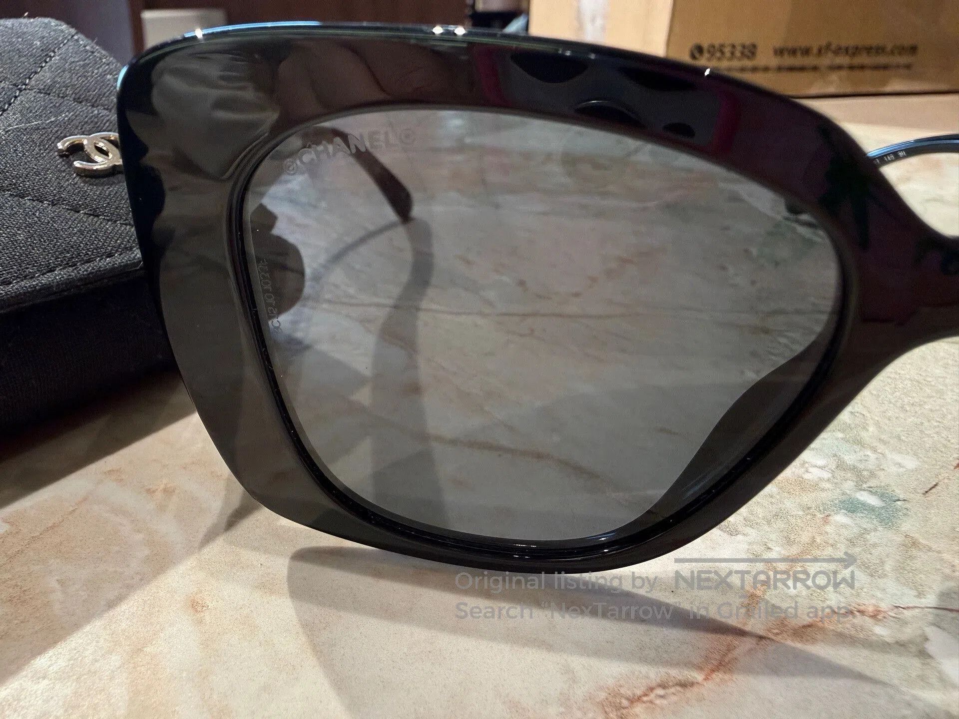 Chanel Chanel Rhinestone Butterfly White Cat Eye Sunglasses. Size ONE SIZE - 3 Thumbnail