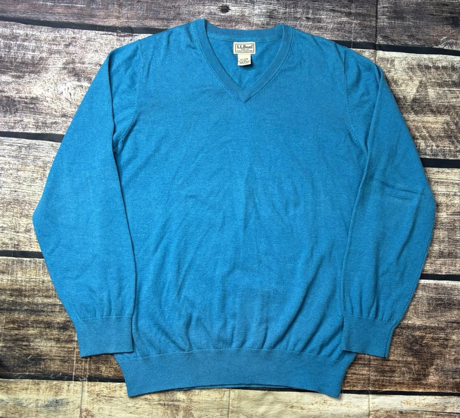 L.L. Bean LL Bean Sweater Mens Large Cashmere Blend Wicked Soft V-Neck Size US L / EU 52-54 / 3 - 1 Thumbnail